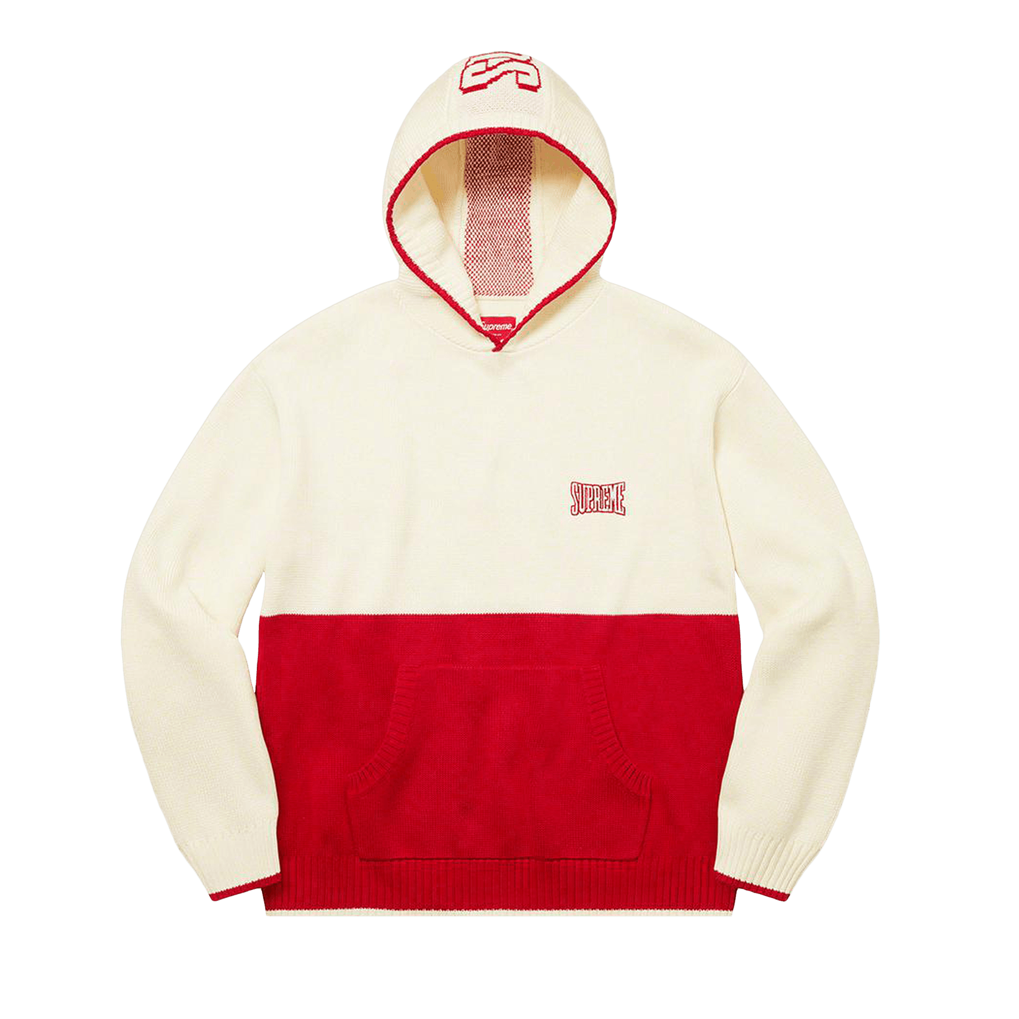 Supreme 2-Tone Hooded Sweater 'White'