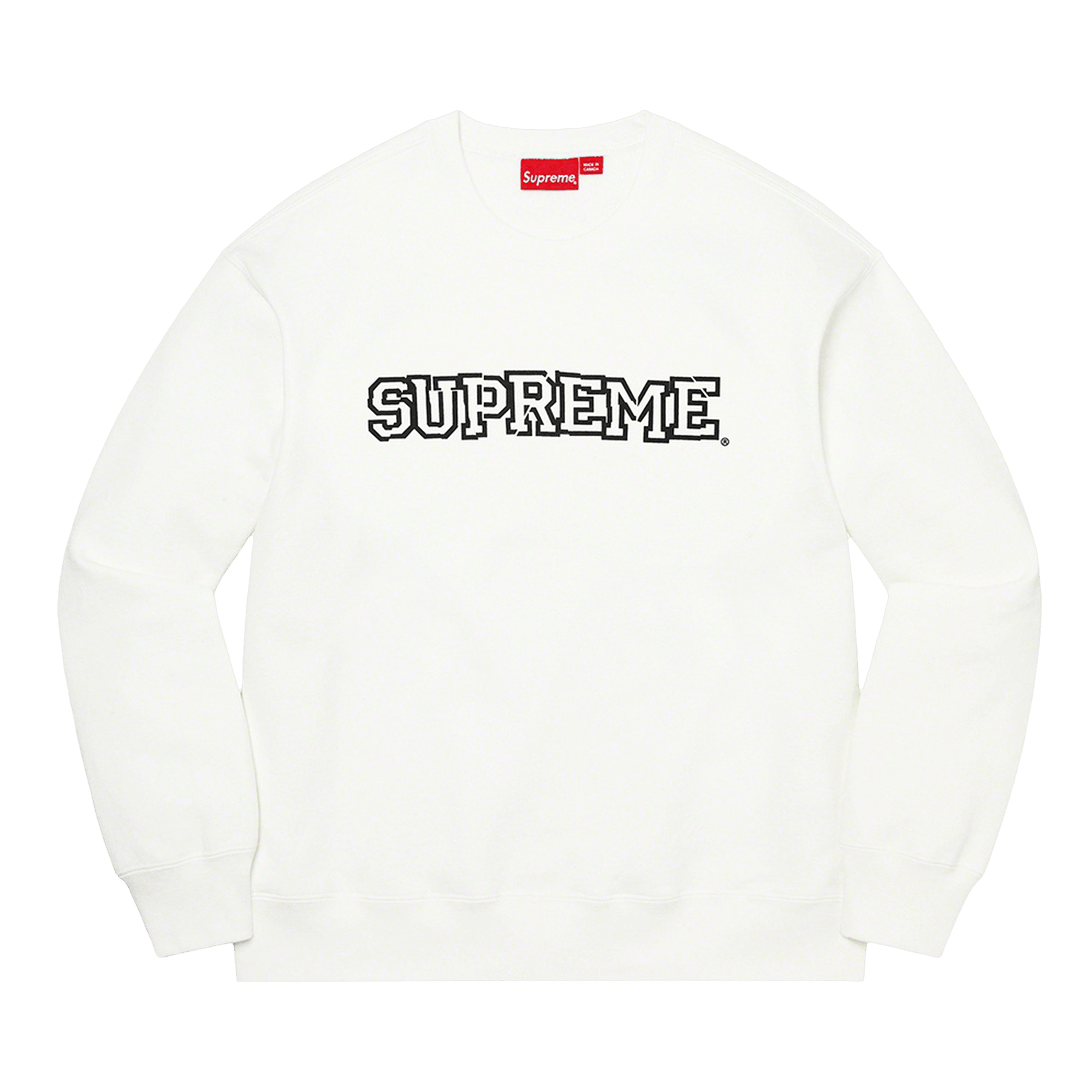 Supreme Shattered Logo Crewneck 'White'