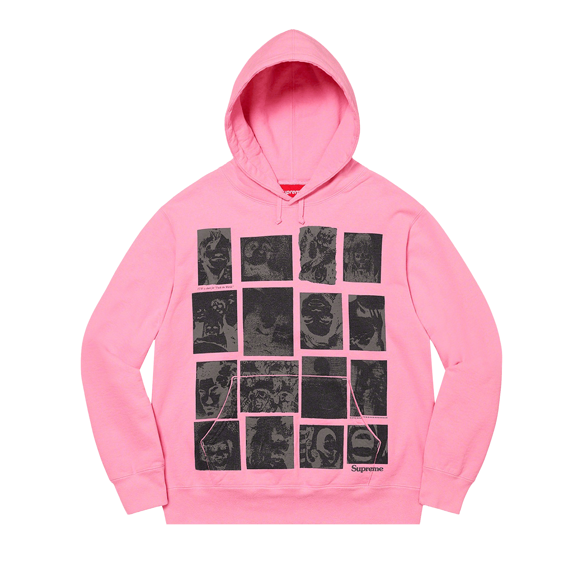 Supreme Collage Grid Hooded Sweatshirt 'Pink'