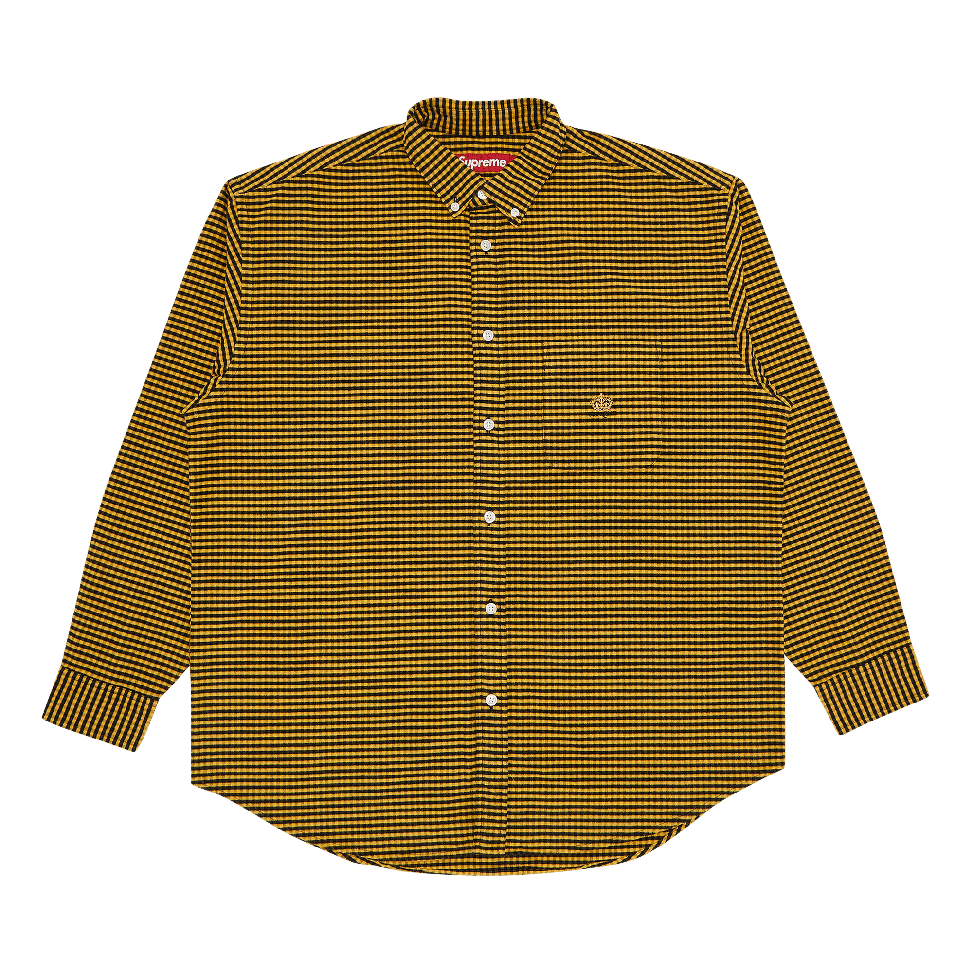Supreme Loose Fit Flannel Oxford Shirt 'Yellow Plaid'