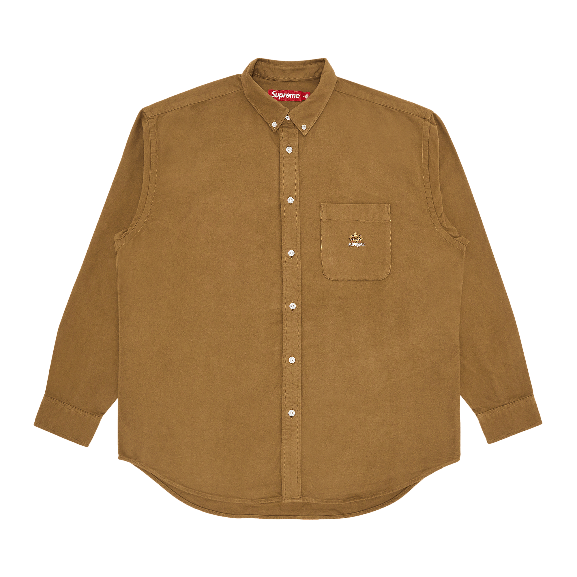Supreme Loose Fit Flannel Oxford Shirt 'Light Brown'
