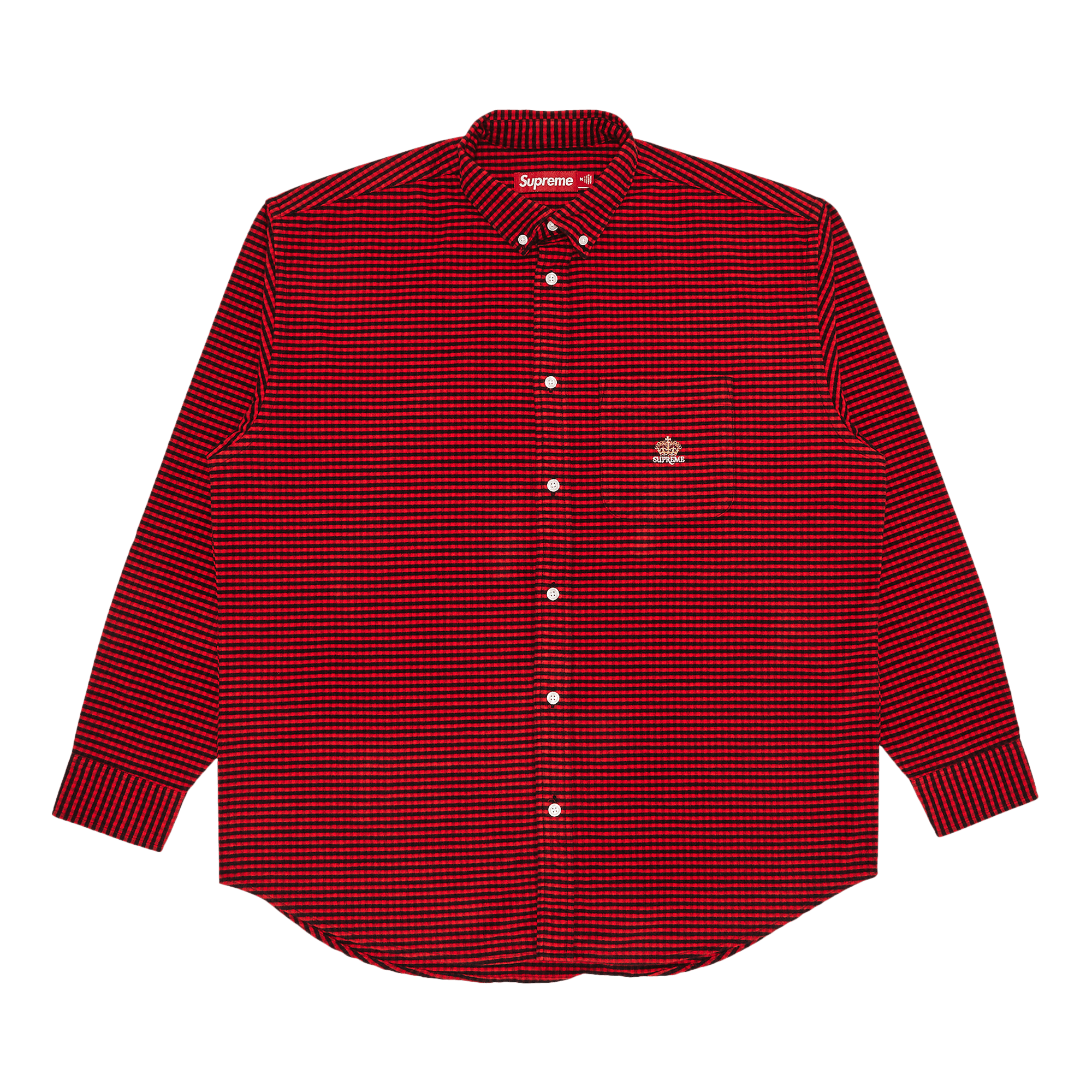 Supreme Loose Fit Flannel Oxford Shirt 'Red Plaid'