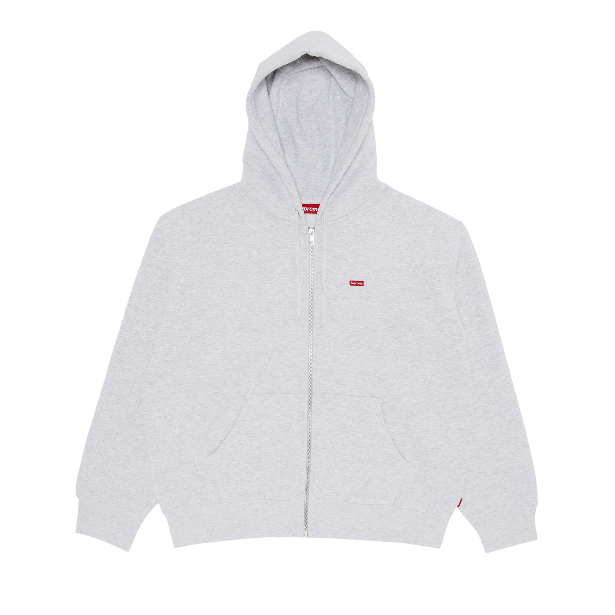 Supreme Small Box Zip Up Hooded Sweatshirt 'Ash Grey'
