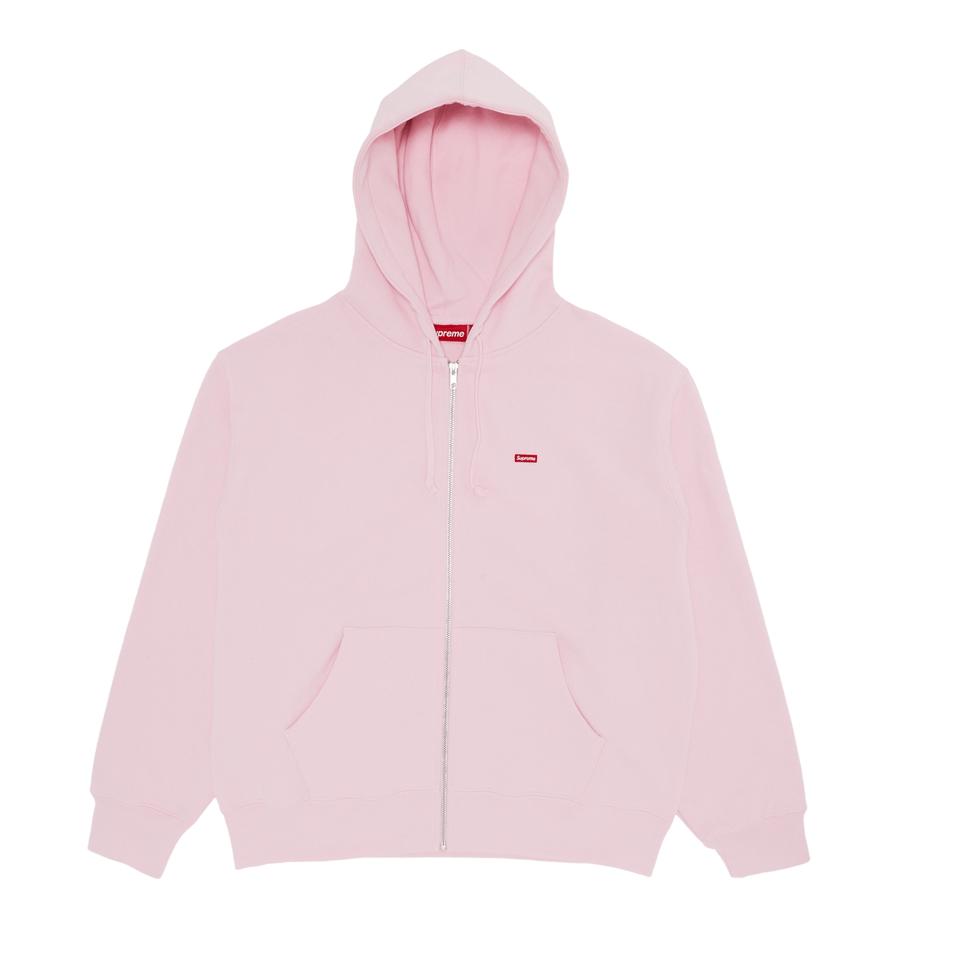 Supreme Small Box Zip Up Hooded Sweatshirt 'Light Pink'