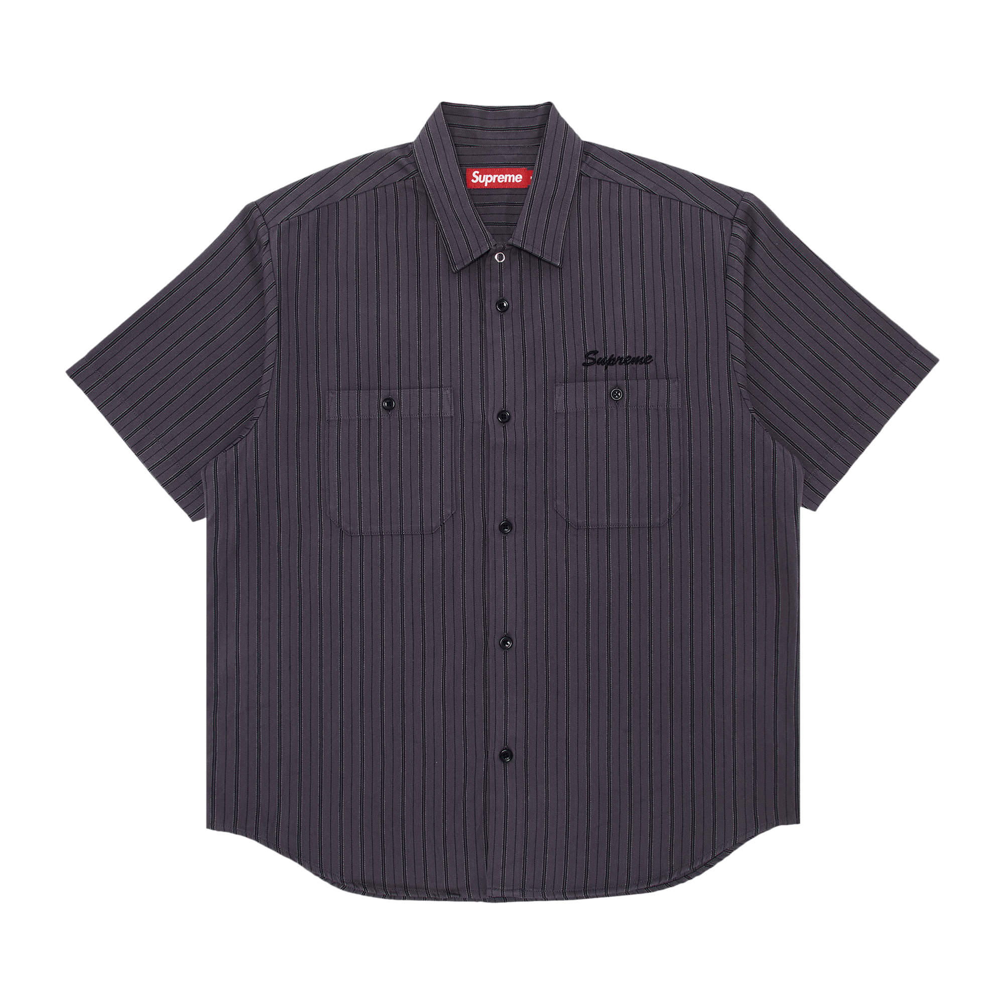 Supreme AOI Eyes Short-Sleeve Work Shirt 'Stripe'