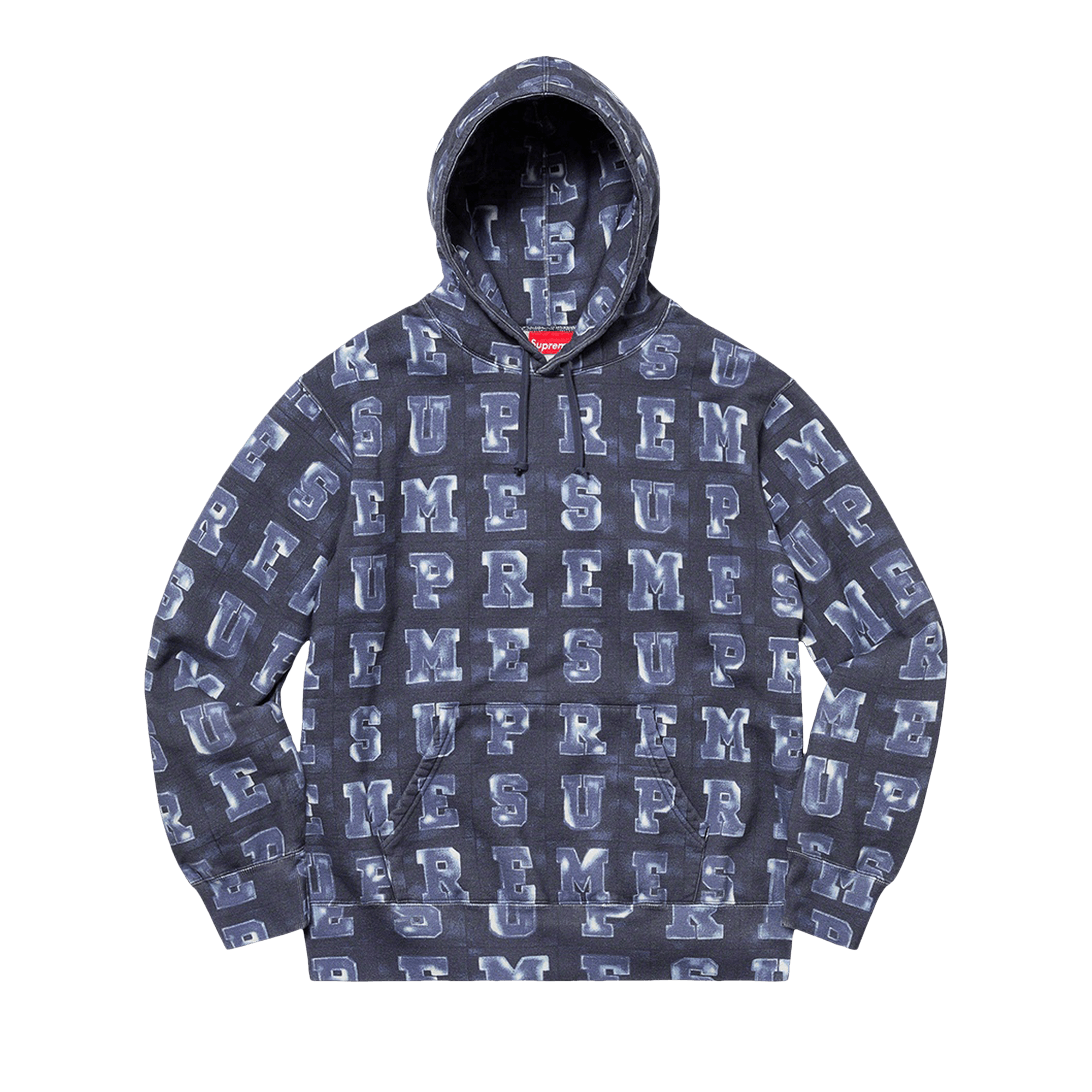 Supreme Blocks Hooded Sweatshirt 'Navy'