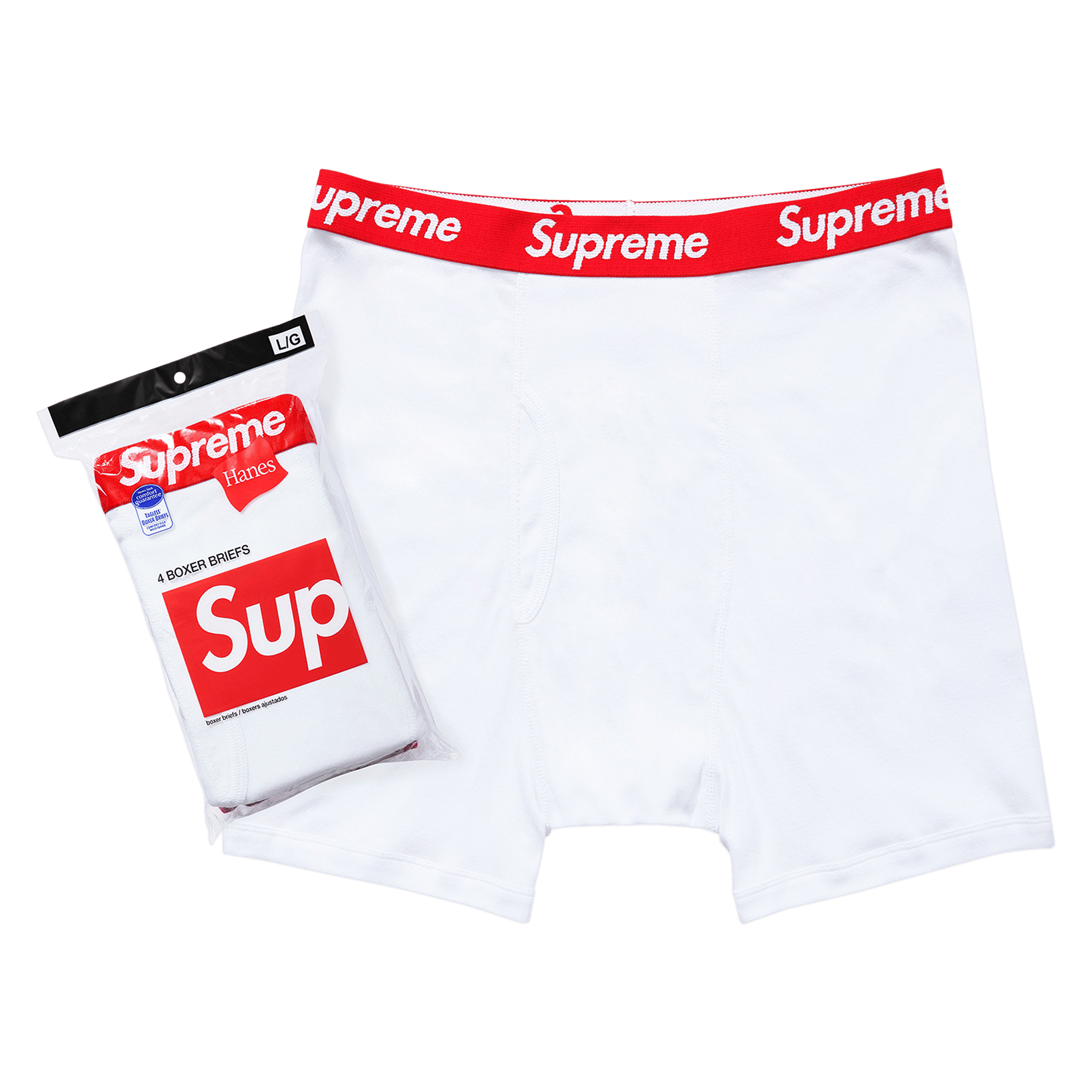 Supreme x Hanes Boxer Briefs (4 Pack) 'White'