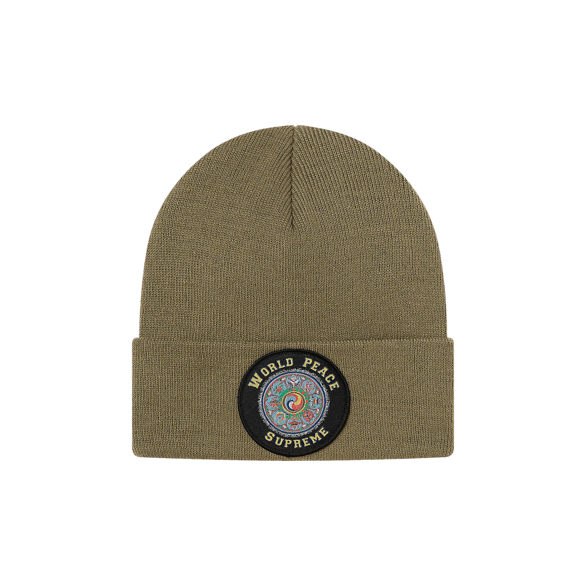 Supreme World Peace Beanie 'Light Olive'