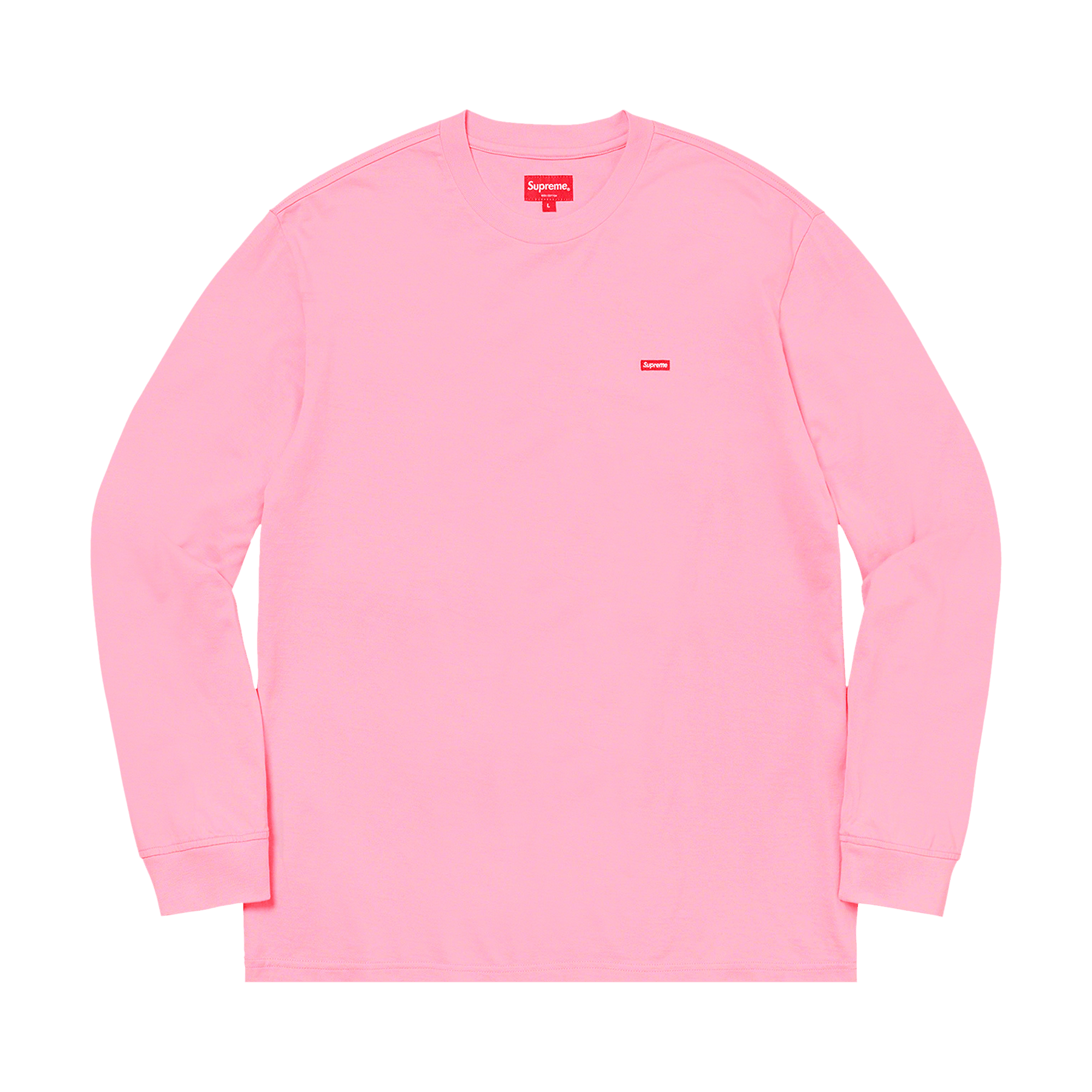 Supreme Small Box Long-Sleeve Tee 'Pink'