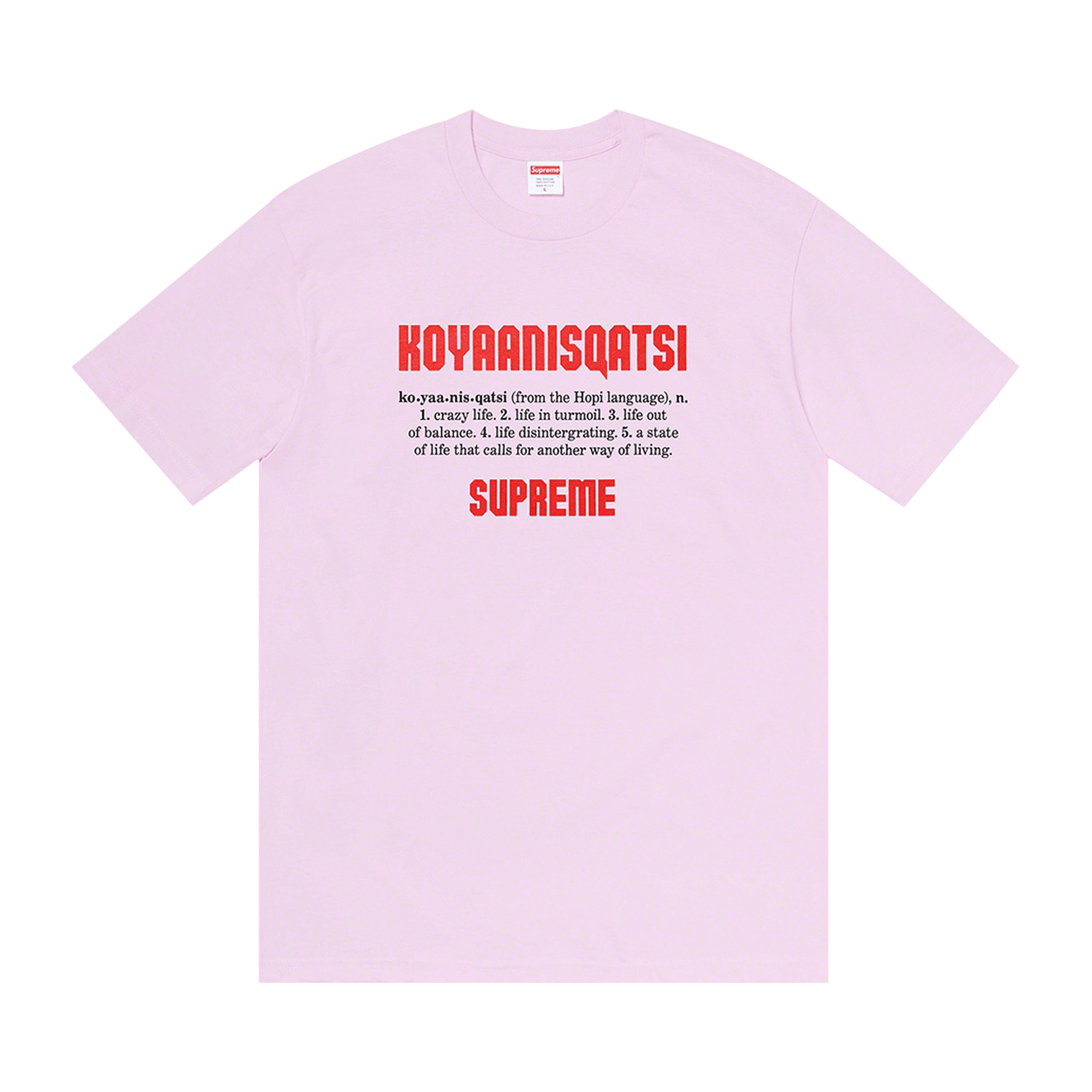 Supreme Koyaanisqatsi Tee 'Light Purple'
