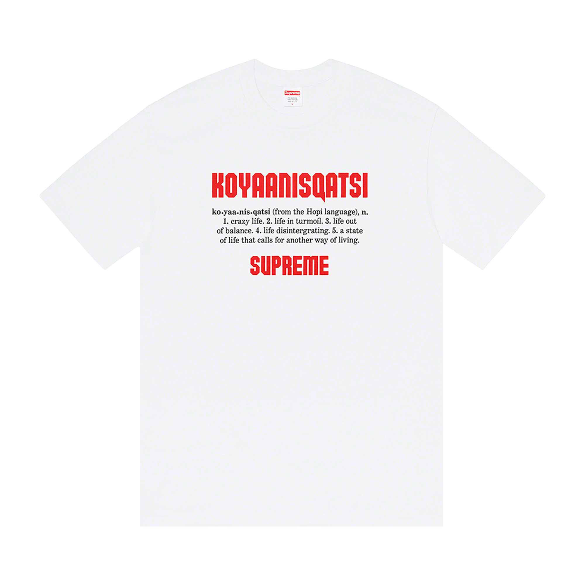 Supreme Koyaanisqatsi Tee 'White'