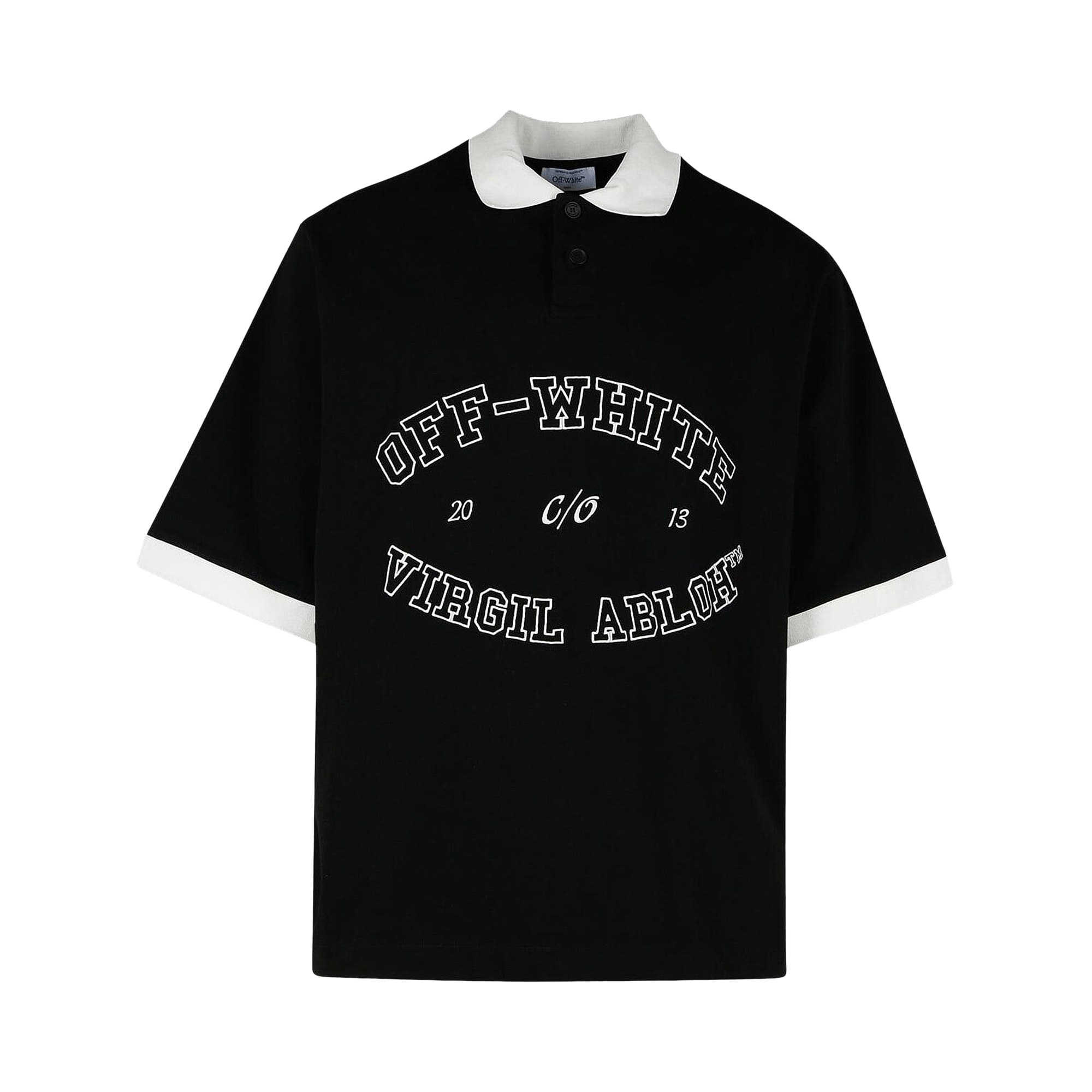 Off-White College Short-Sleeve Polo 'Black/White'