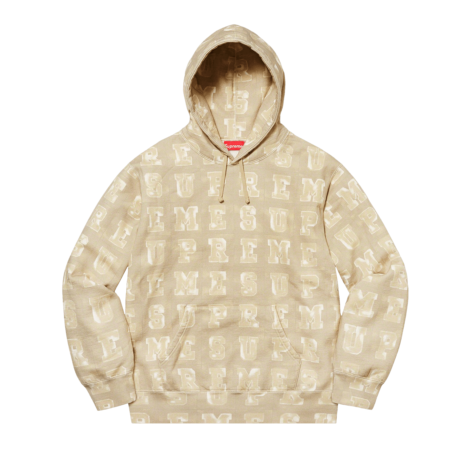 Supreme Blocks Hooded Sweatshirt 'Tan'