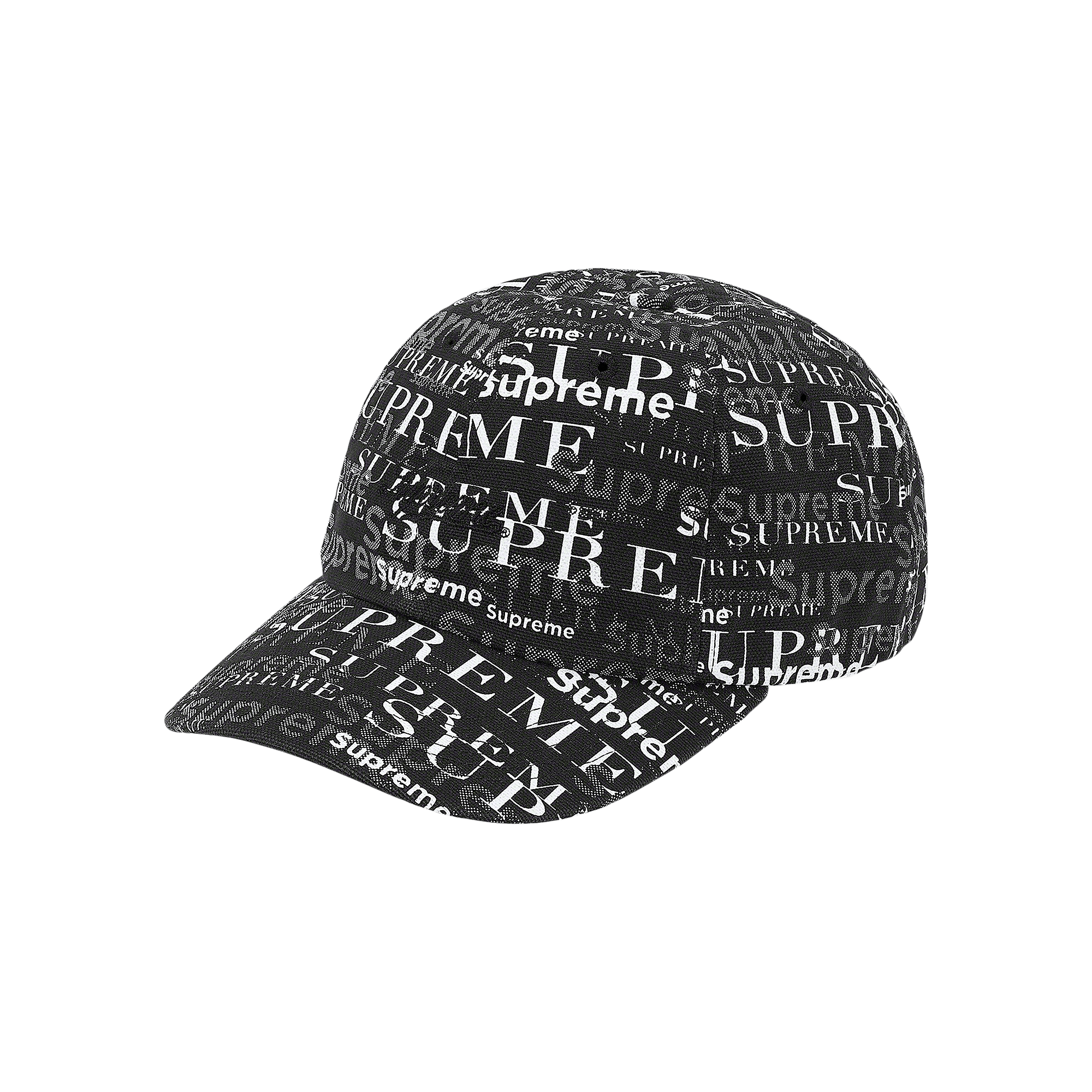 Supreme Logo Pattern 6-Panel 'Black'