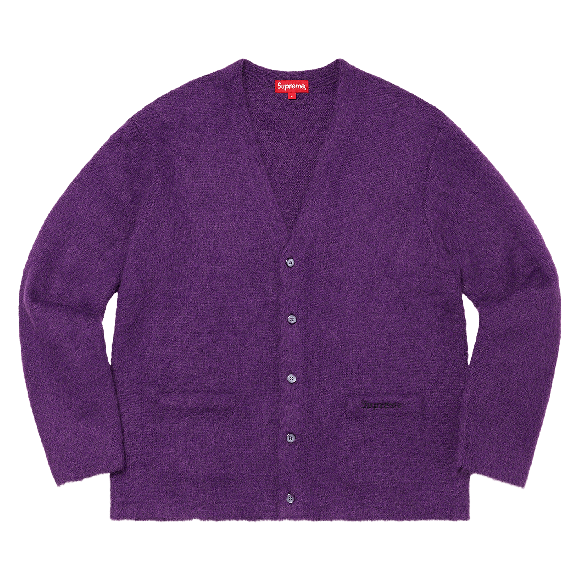 Supreme Brushed Mohair Cardigan 'Purple'