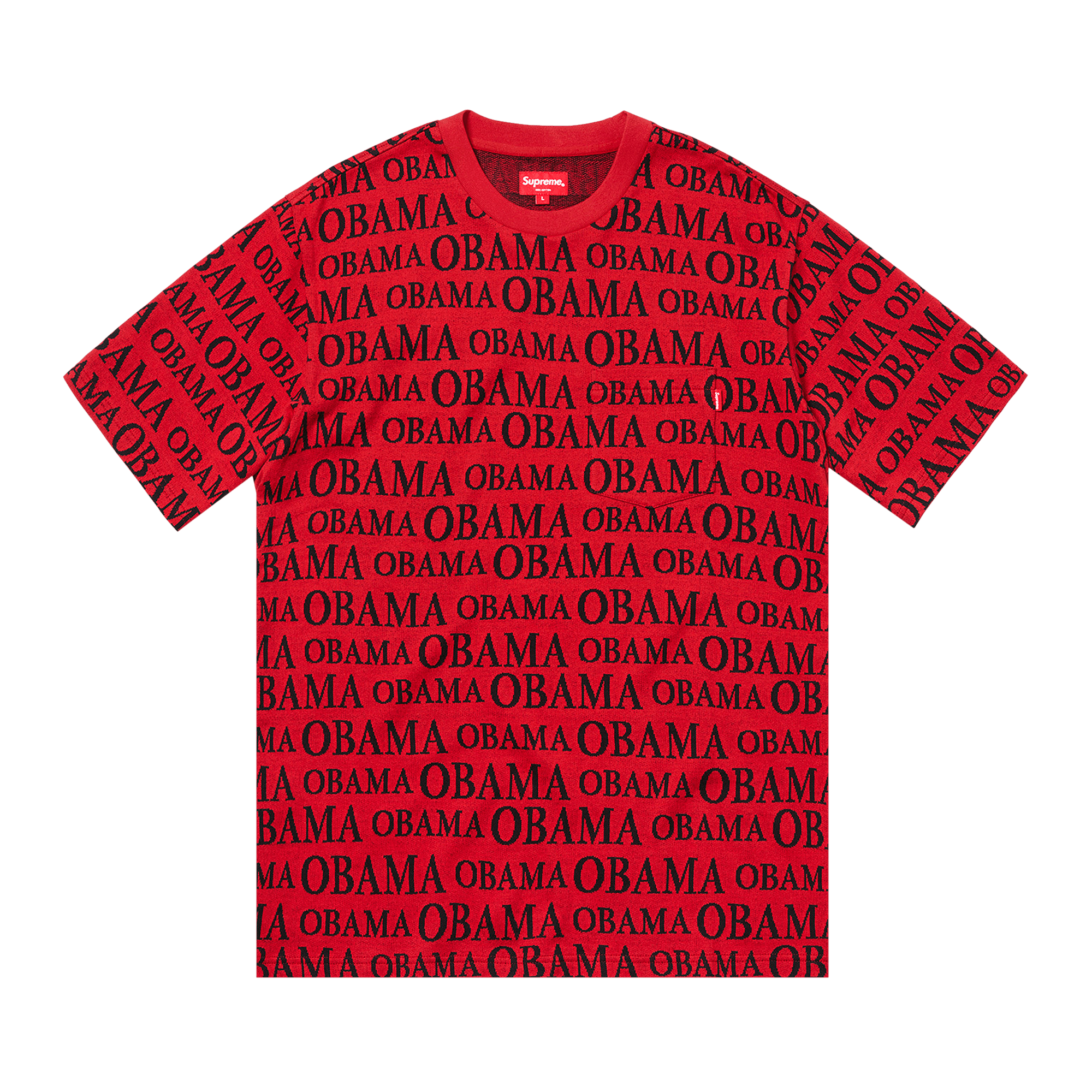 Supreme Obama Jacquard Short-Sleeve Top 'Red'