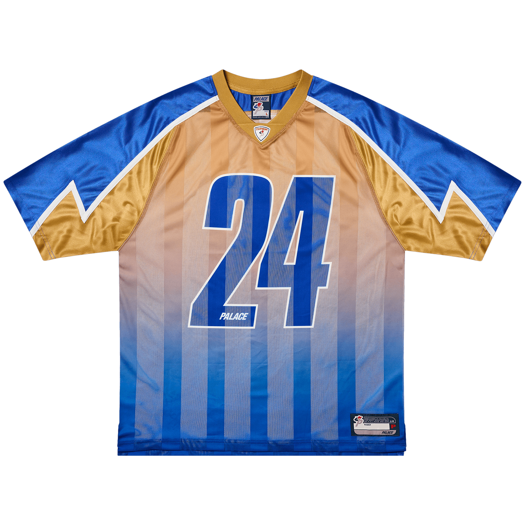 Palace Meshy Stripe Jersey 'Blue/Gold'