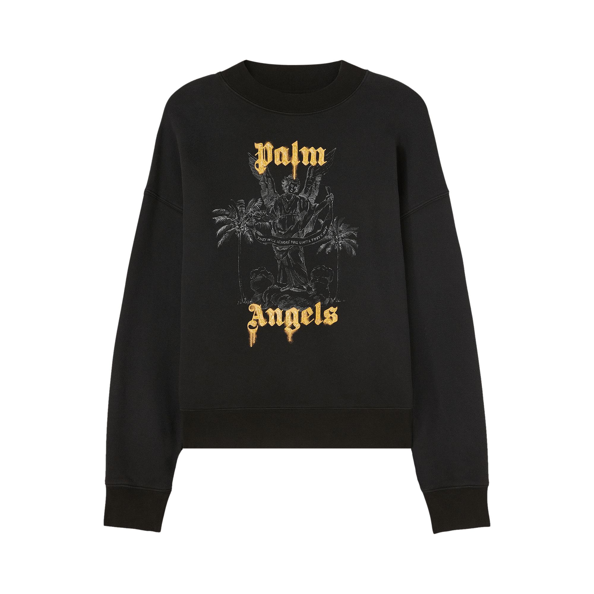 Palm Angels Palms Pencil Crew Sweatshirt 'Black/Light Orange'