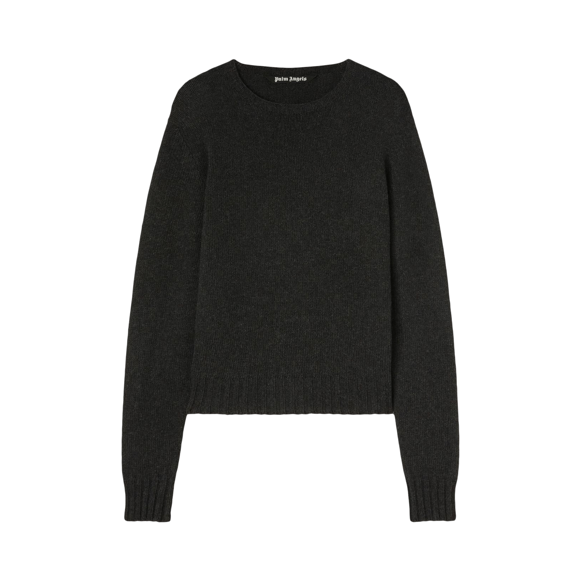 Palm Angels Curved Logo Sweater 'Dark Grey'
