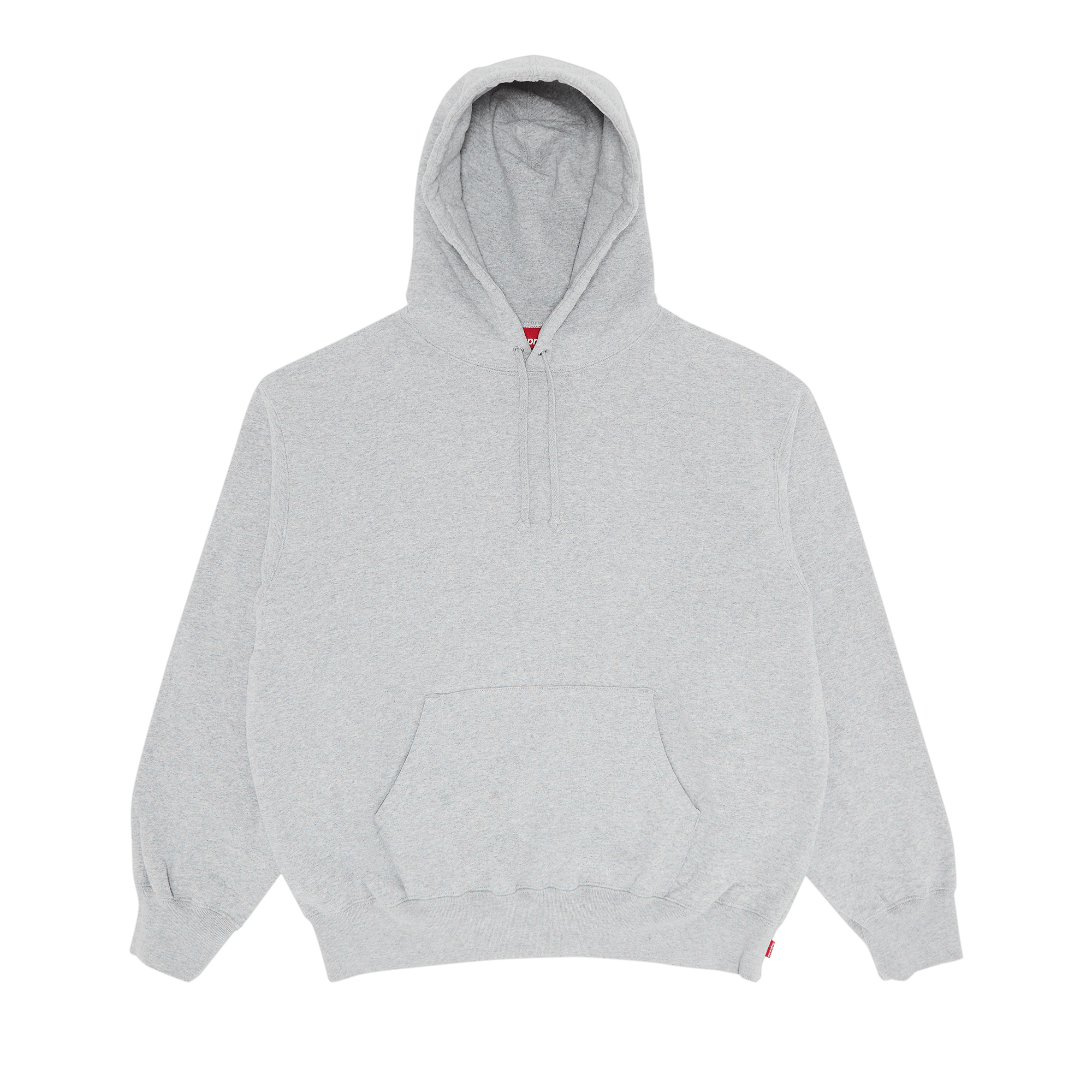 Supreme Satin Appliqué Hooded Sweatshirt 'Heather Grey'
