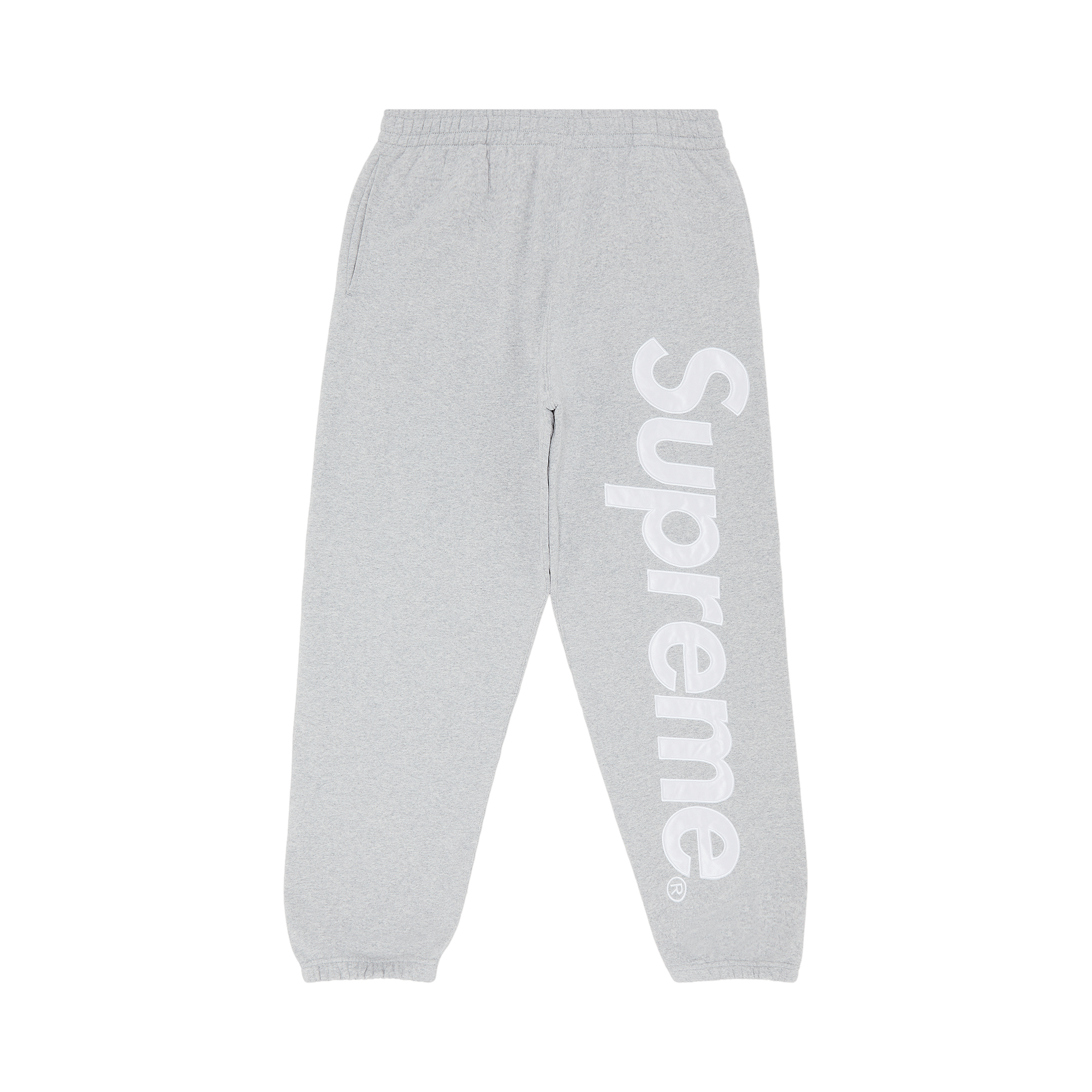 Supreme Satin Appliqué Sweatpant 'Heather Grey'
