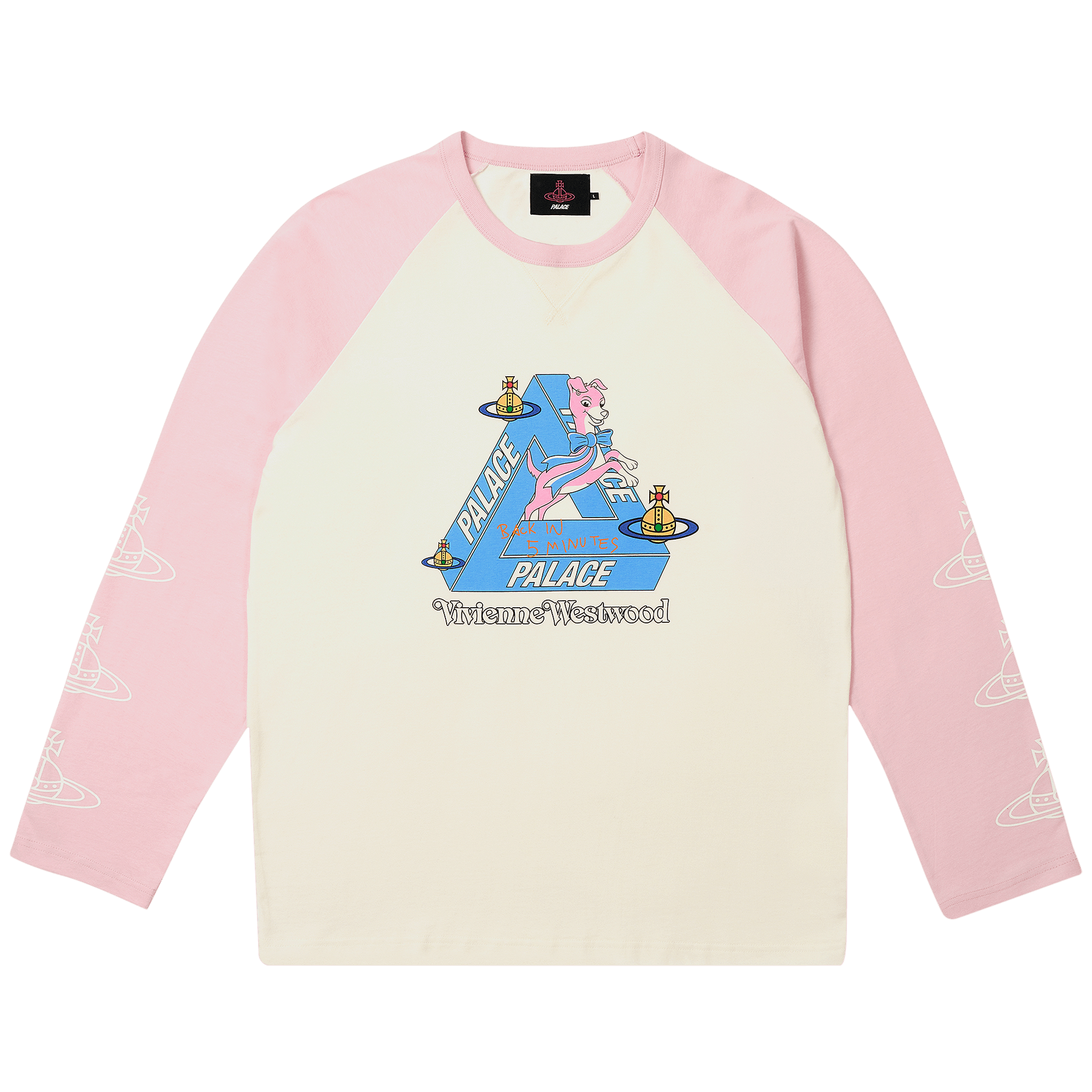 Palace x Vivienne Westwood Raglan Long-Sleeve 'White/Pink'