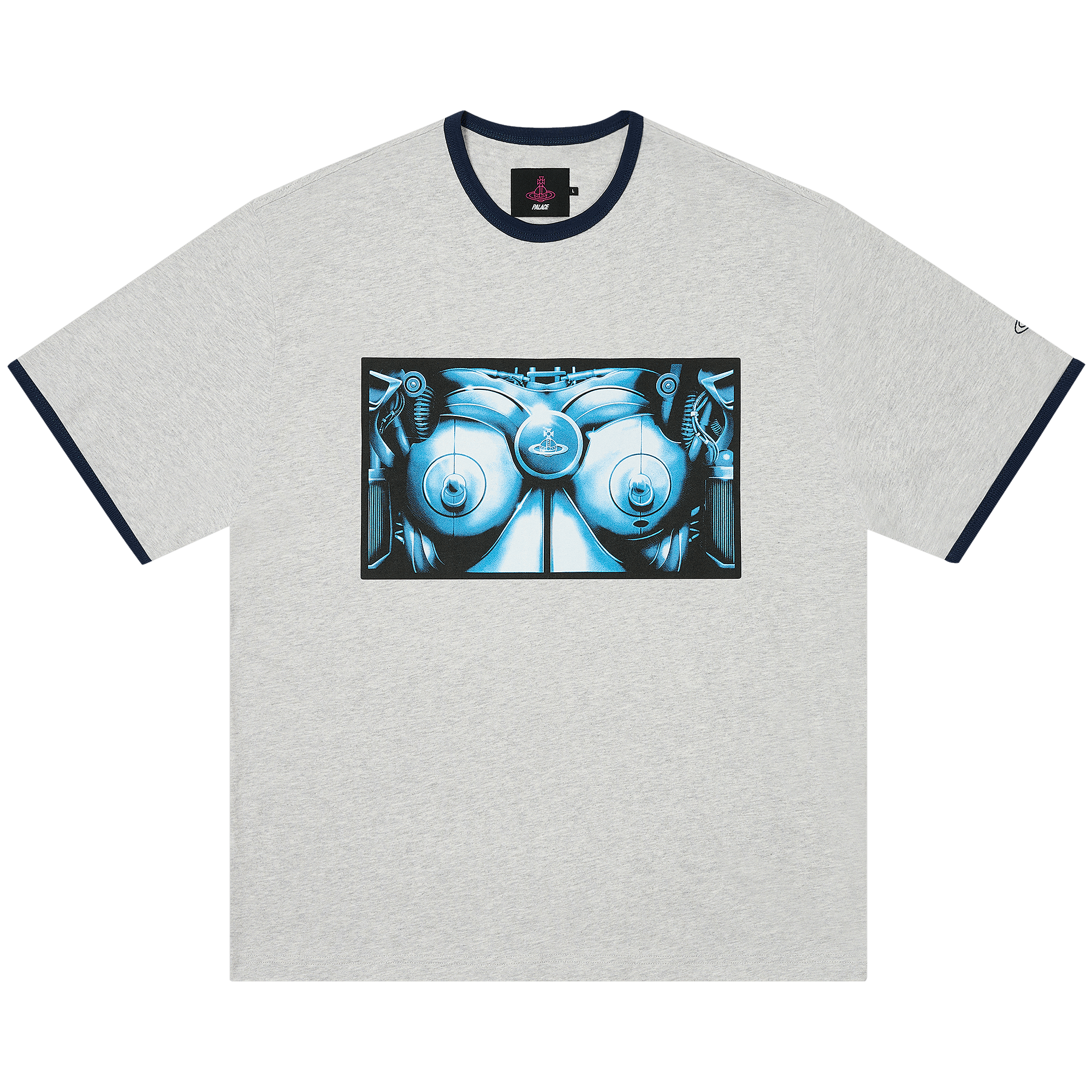 Palace x Vivienne Westwood Ringer T-Shirt 'Grey'