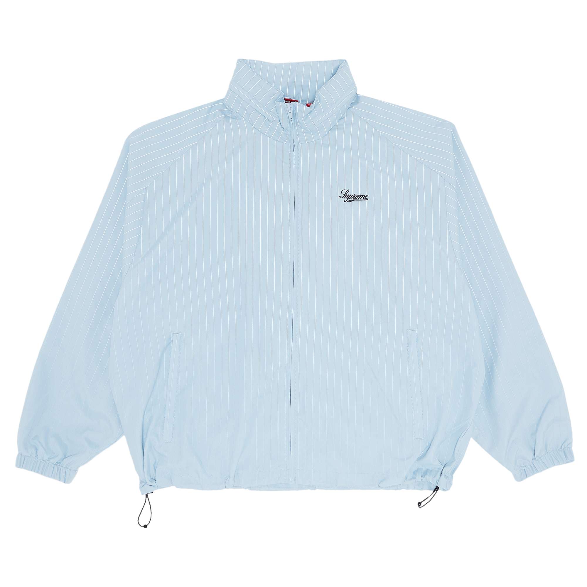 Supreme Reflective Pinstripe Track Jacket 'Light Blue'
