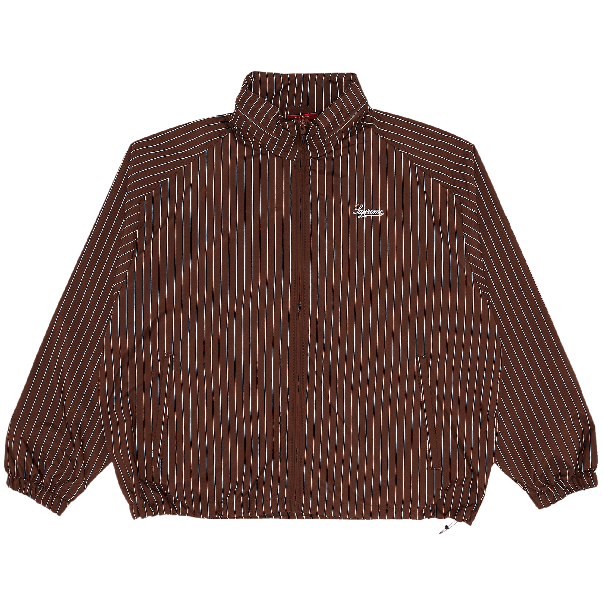 Supreme Reflective Pinstripe Track Jacket 'Brown'