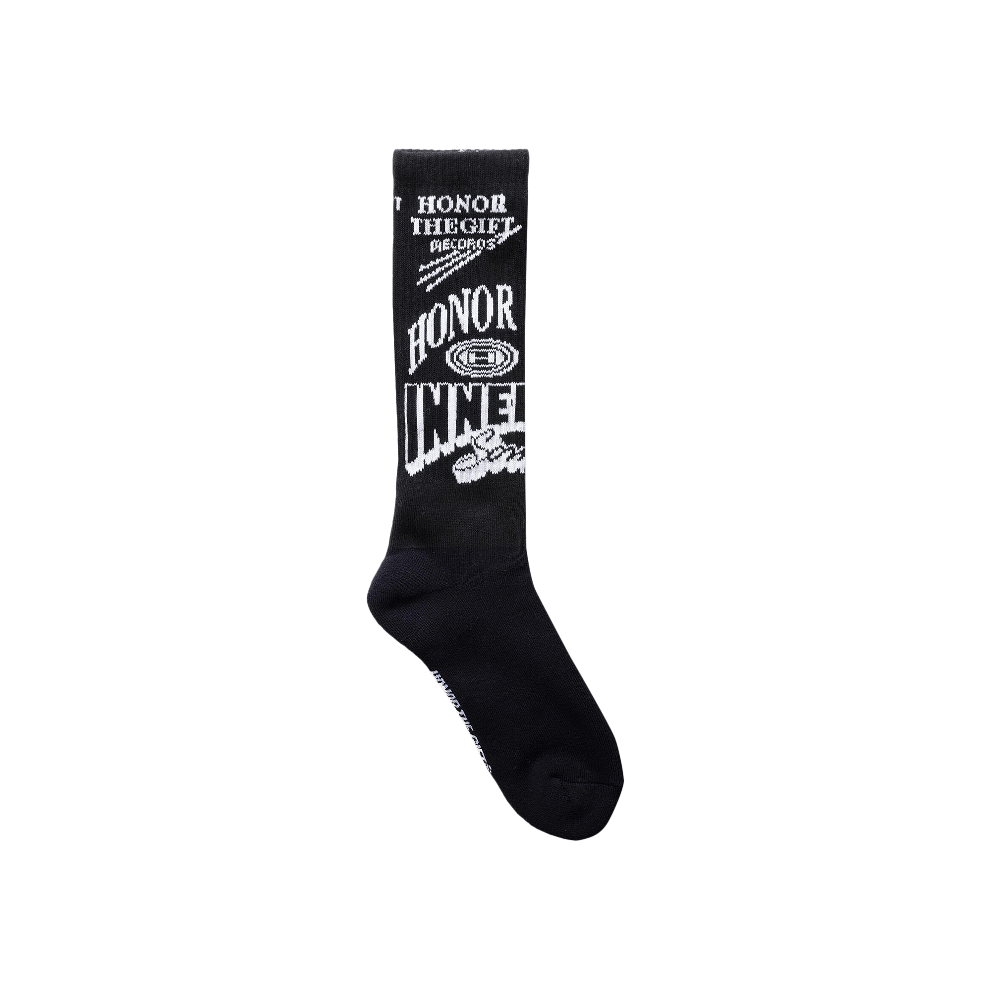 Honor The Gift Mixed Graphic Ribbed Sock 'Black'