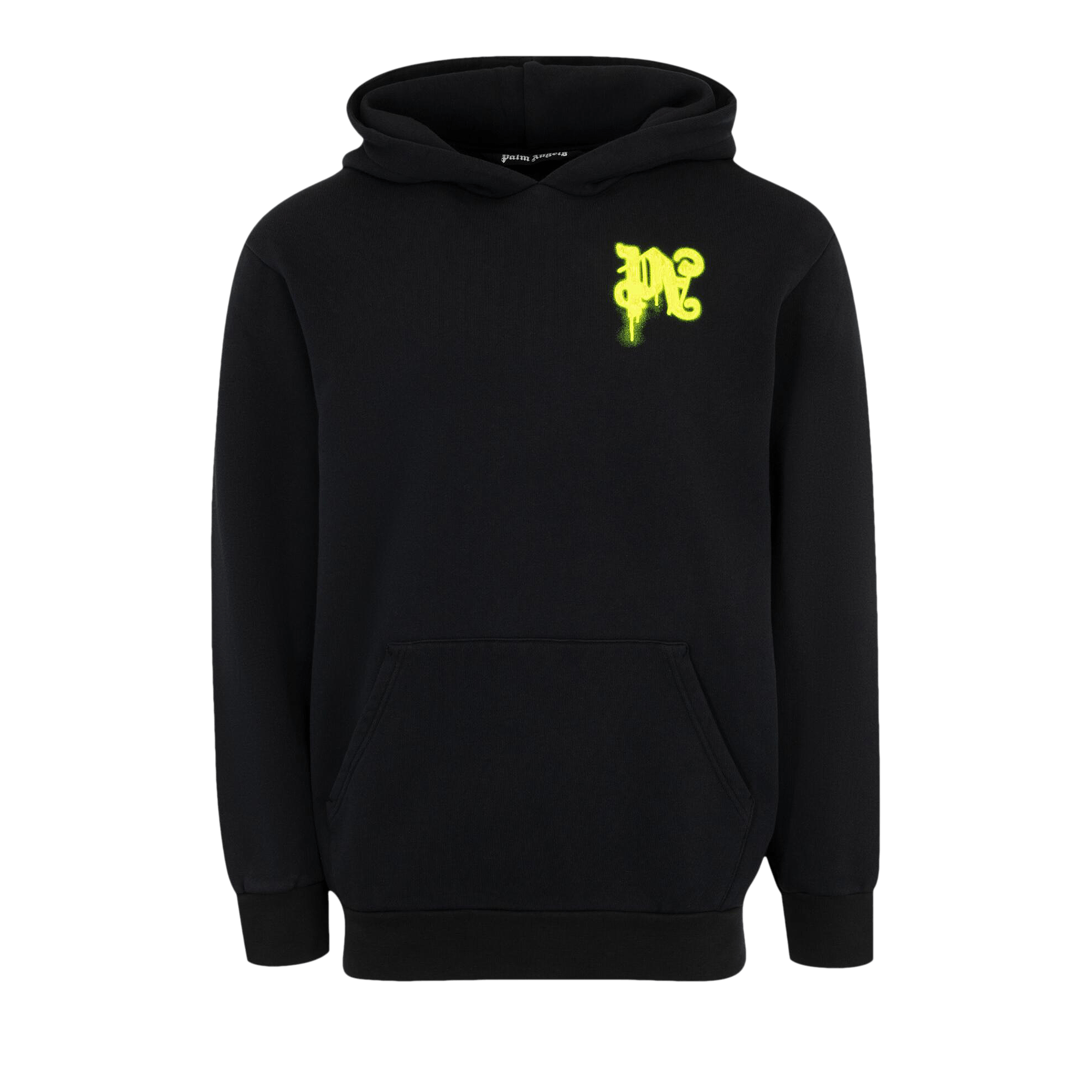 Palm Angels Thinking Pencil Hoodie 'Black/Yellow Fluo'