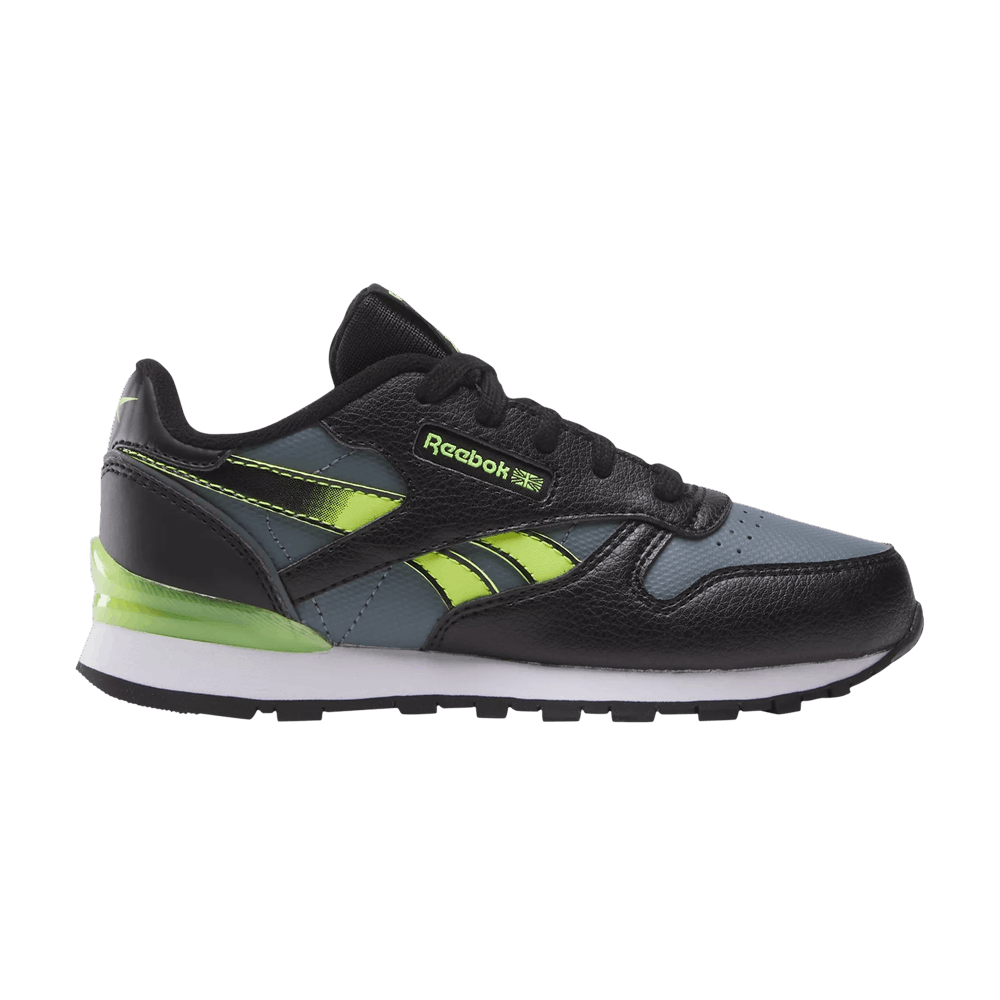 Reebok Classic Leather Step 'n' Flash Little Kid 'Black Grey Lime'