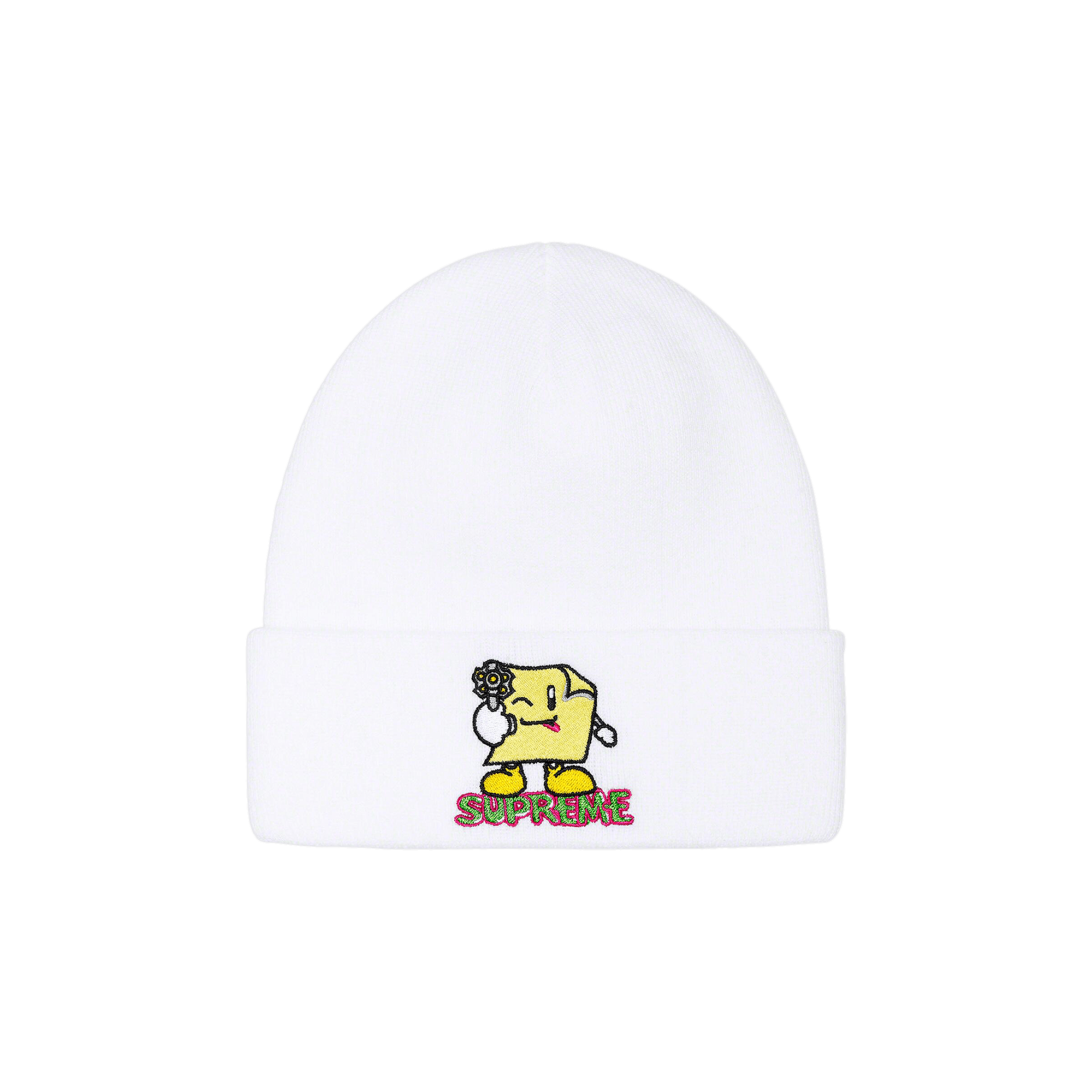 Supreme Sticky Note Beanie 'White'