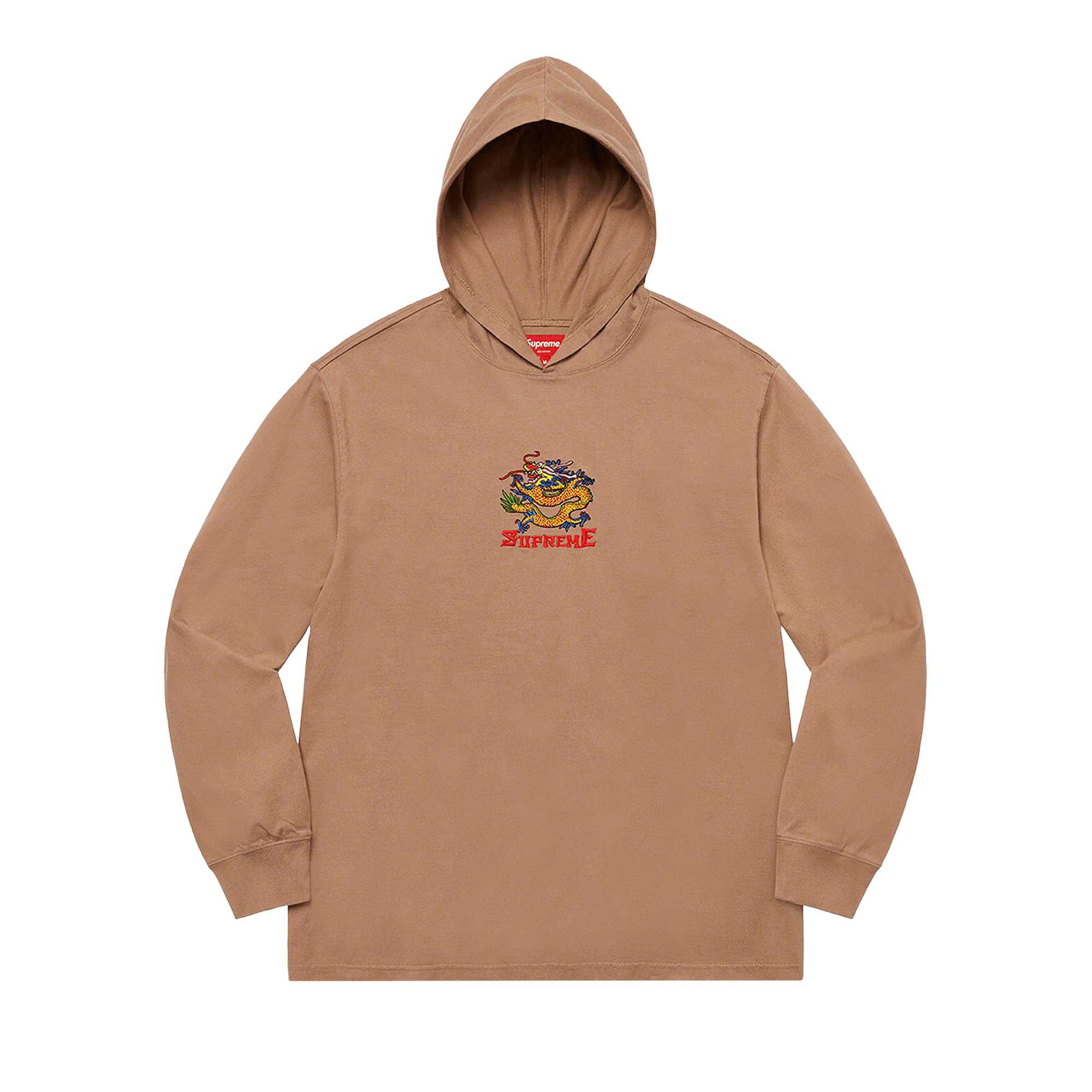 Supreme Dragon Hooded Long-Sleeve Top 'Light Brown'