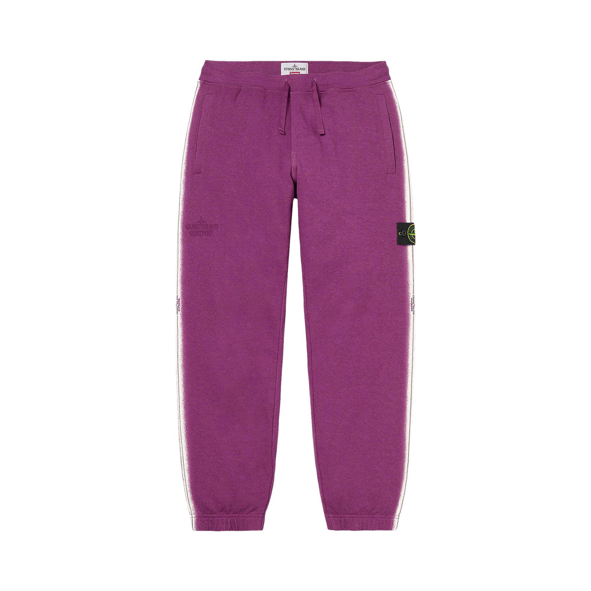 Supreme x Stone Island Stripe Sweatpant 'Purple'