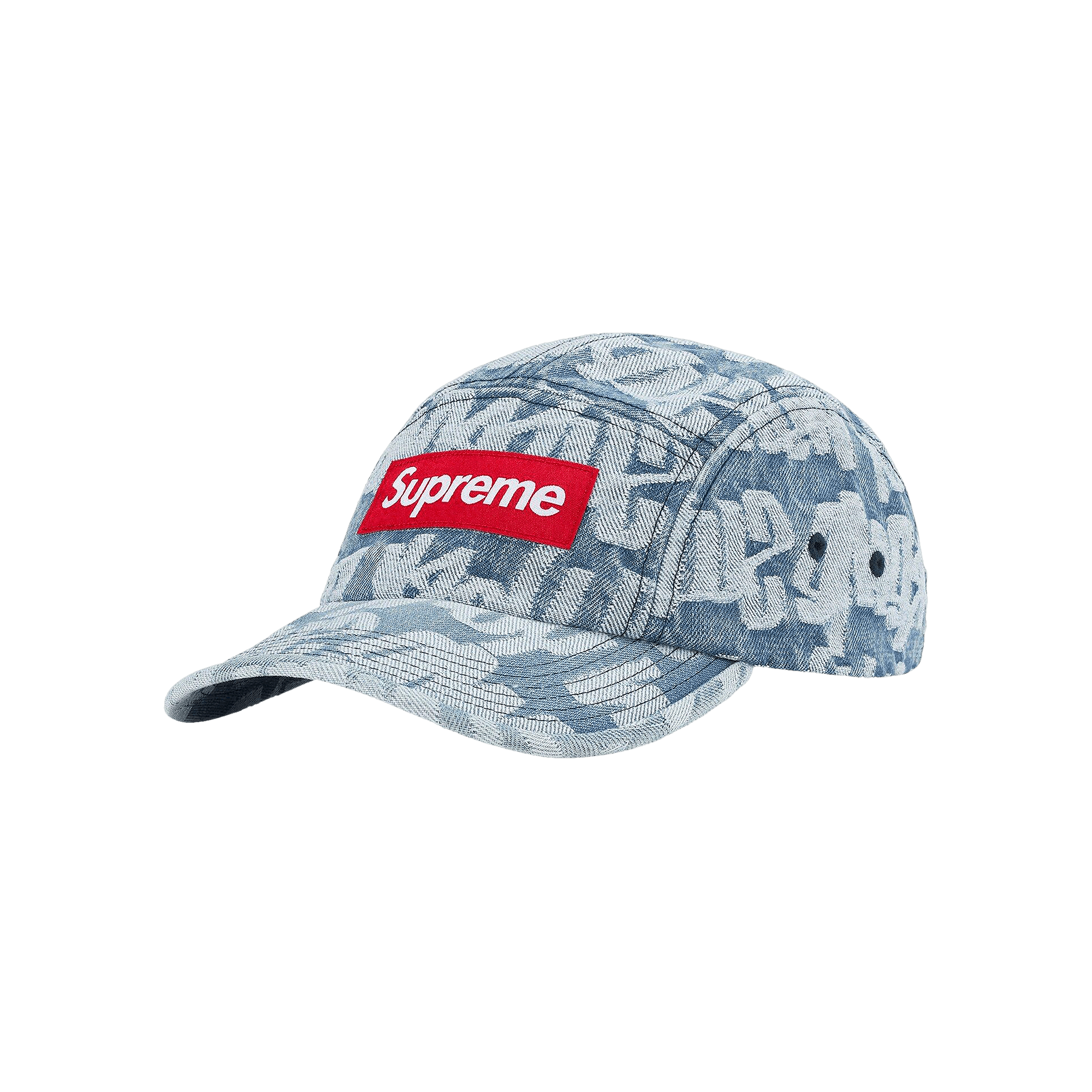 Supreme Fat Tip Jacquard Denim Camp Cap 'Blue'