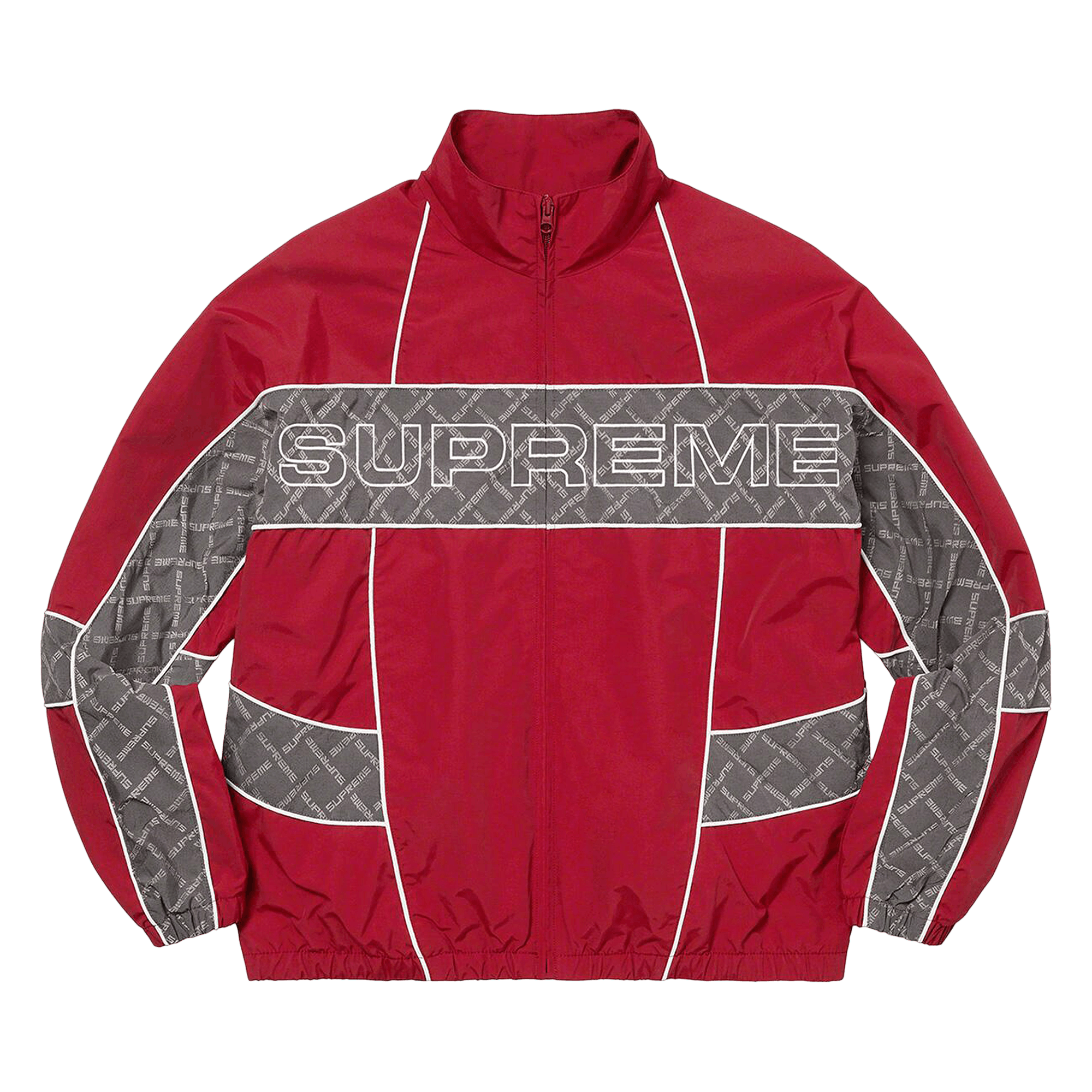Supreme Jacquard Panel Track Jacket 'Red'