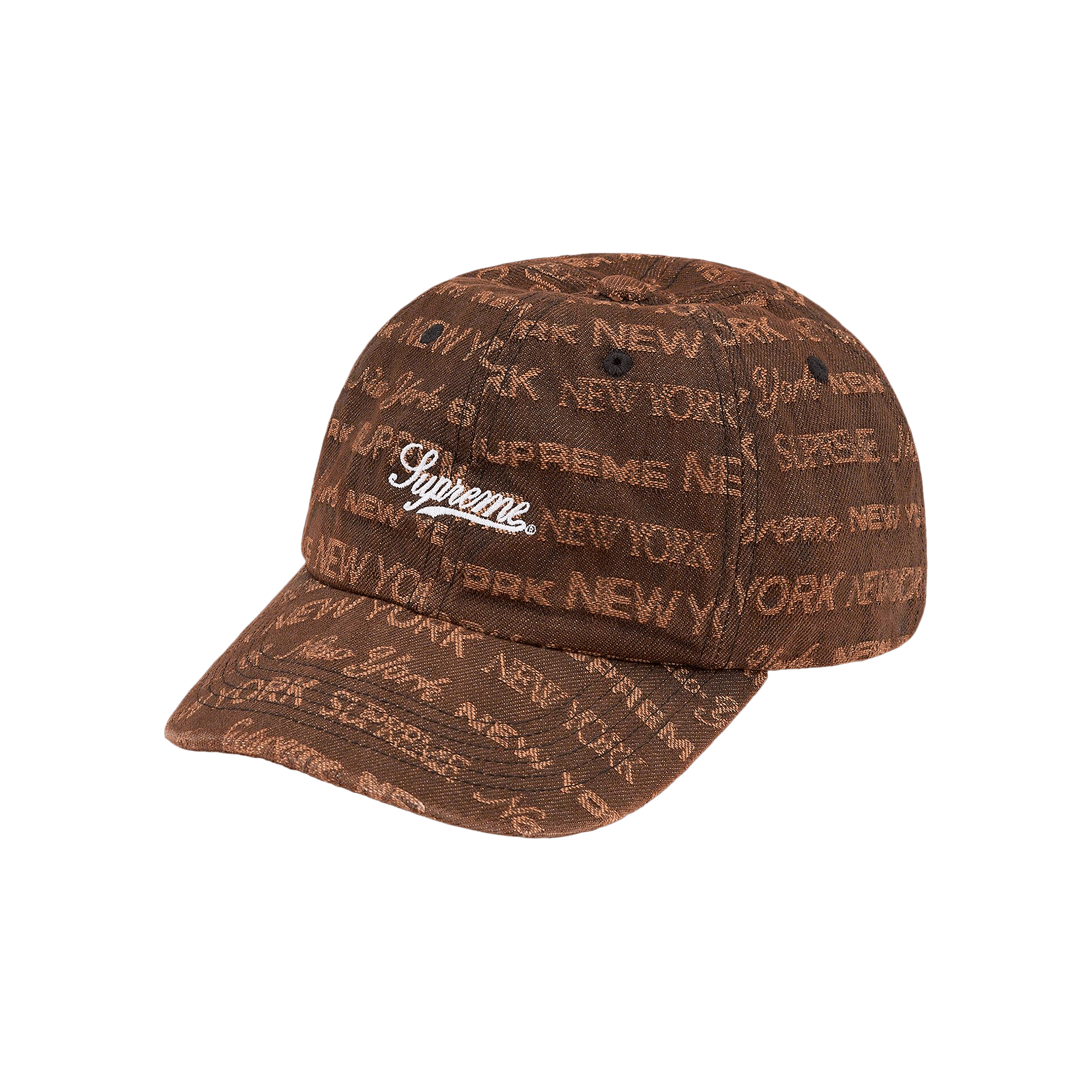 Supreme Multi Type Jacquard Denim 6-Panel 'Brown'