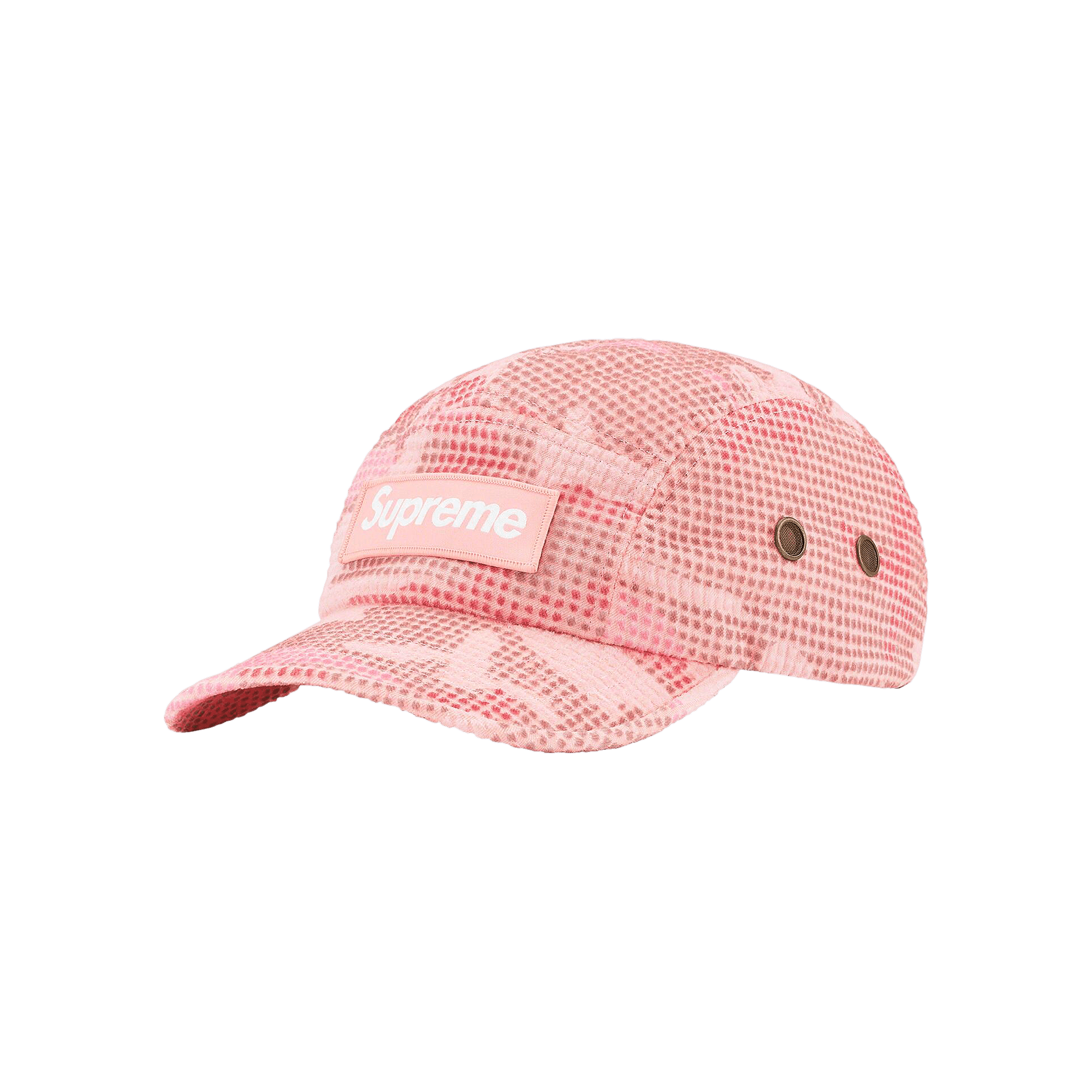 Supreme Camo Grid Velvet Camp Cap 'Pink Camo'
