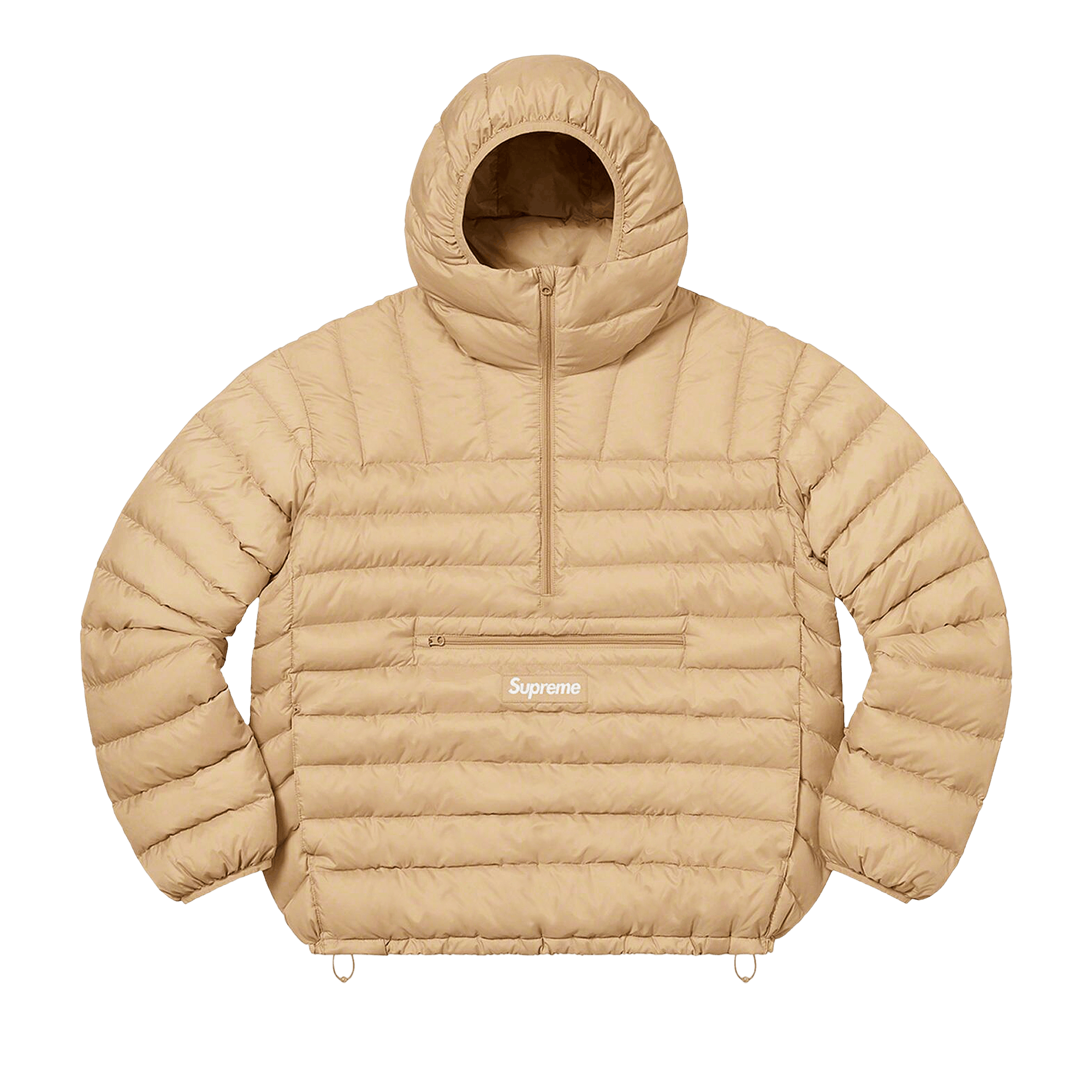 Supreme Micro Down Half Zip Hooded Pullover 'Tan'