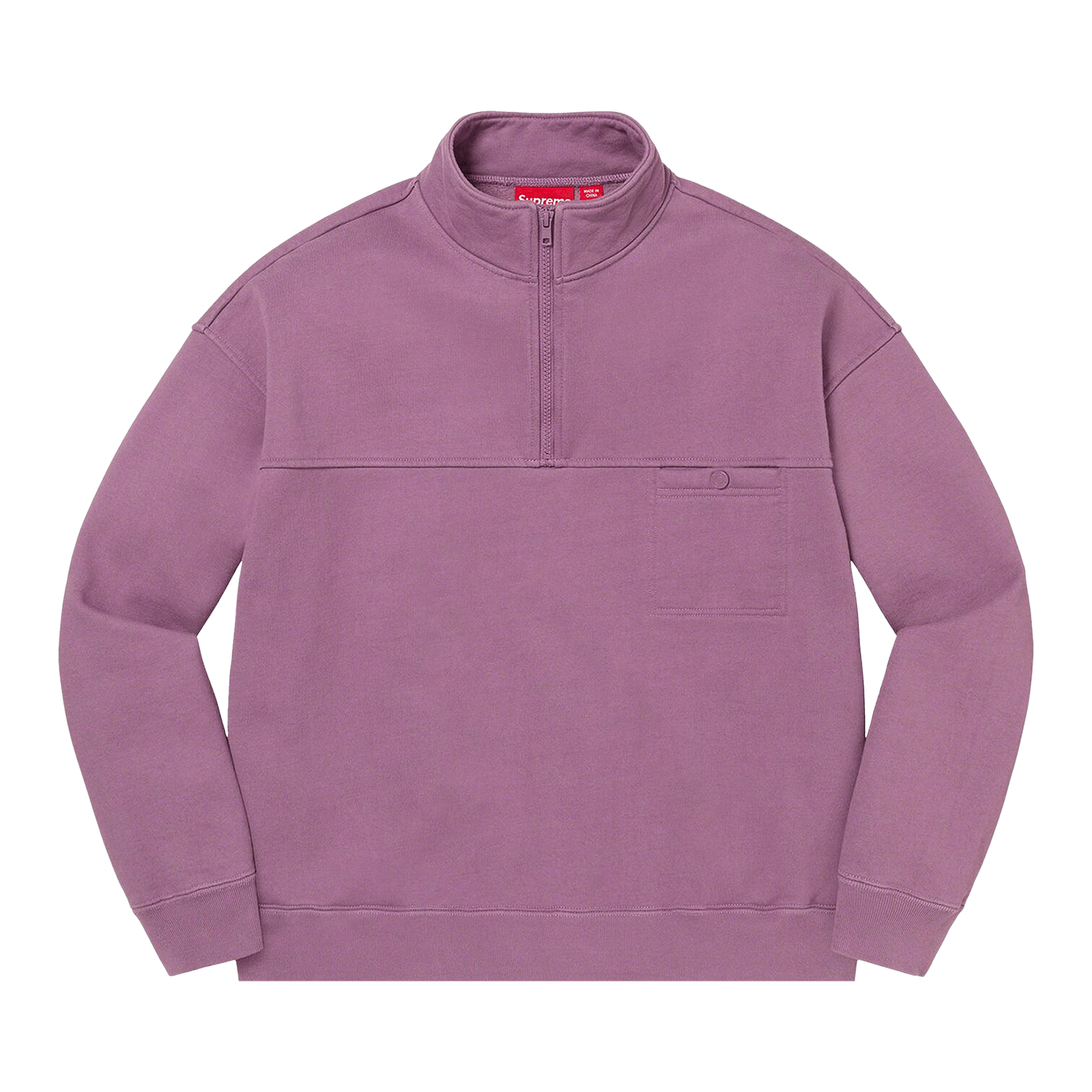 Supreme Washed Half Zip Pullover 'Dusty Purple'