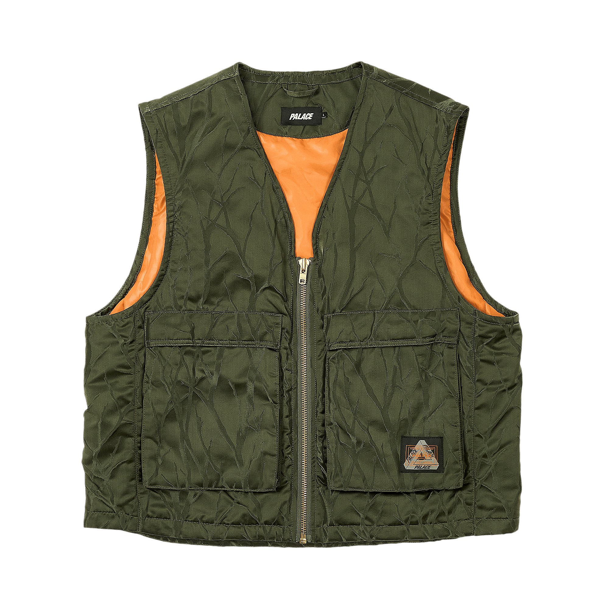 Palace x Porter-Yoshida & Co. Tanker Field Vest 'Olive/Jacquard'