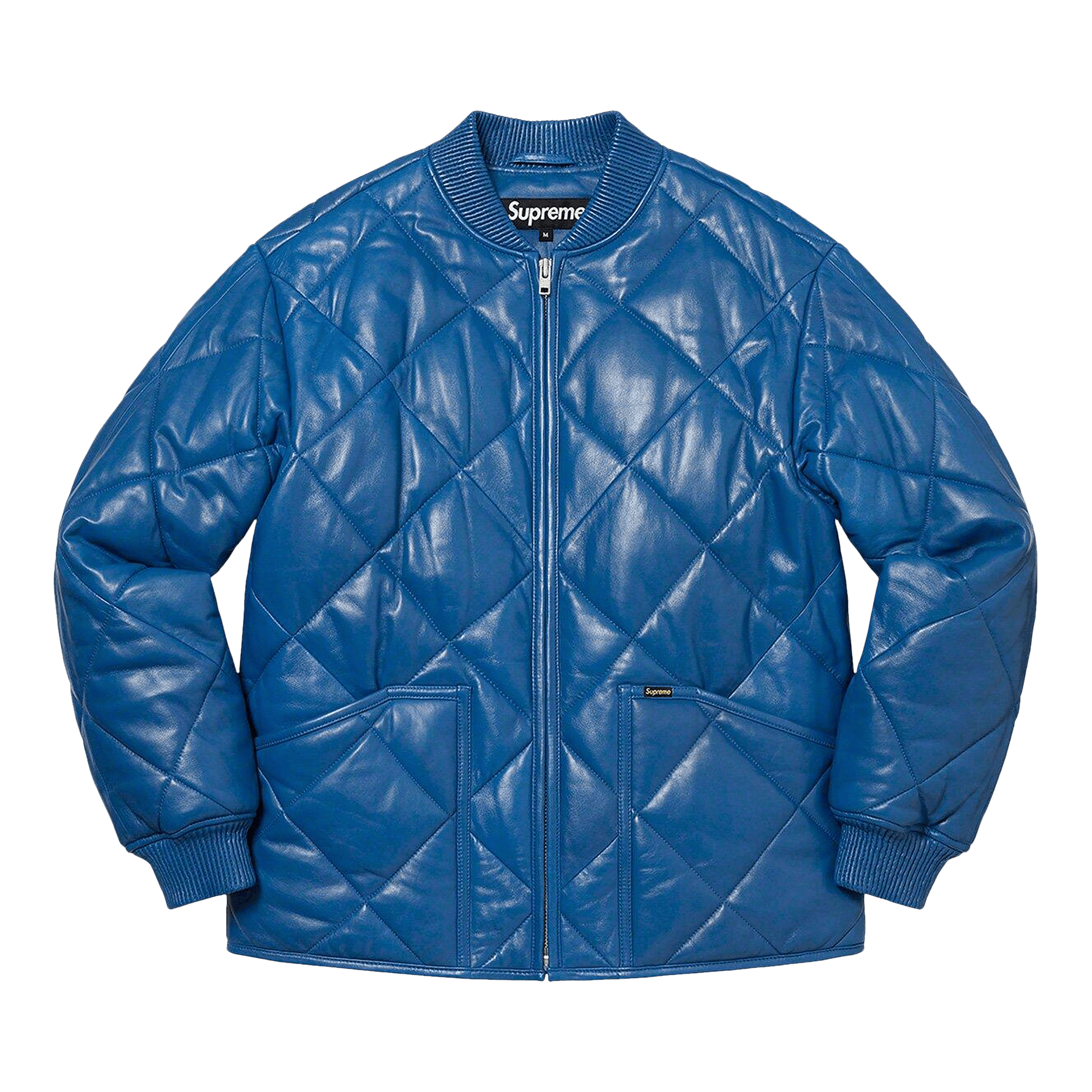 Supreme Quilted Leather Work Jacket 'Royal'