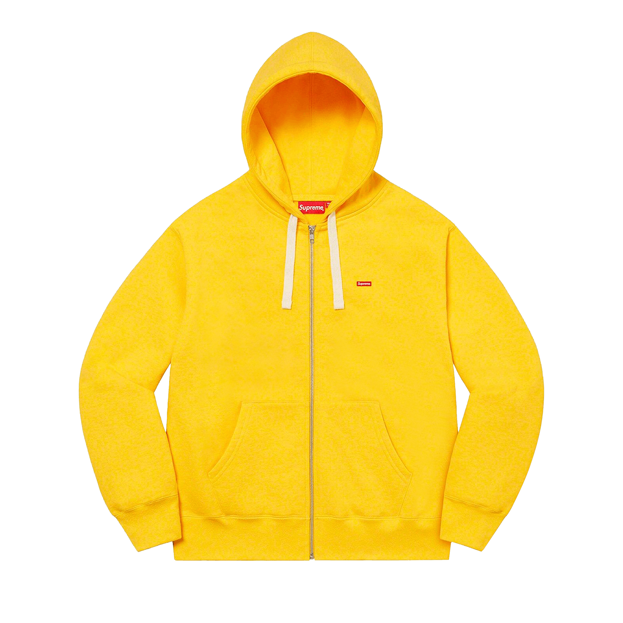 Supreme Small Box Drawcord Zip Up Hooded Sweatshirt 'Yellow'