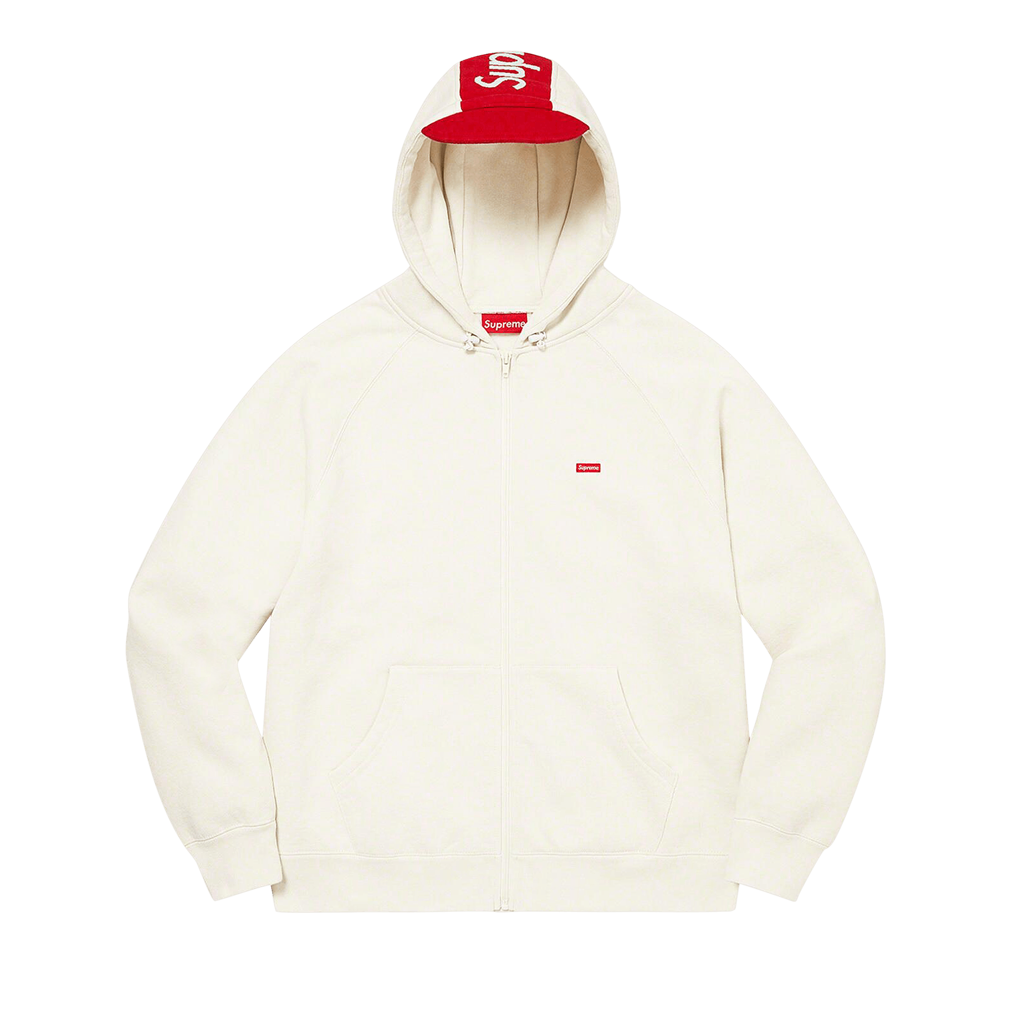 Supreme Brim Zip Up Hooded Sweatshirt 'Stone'