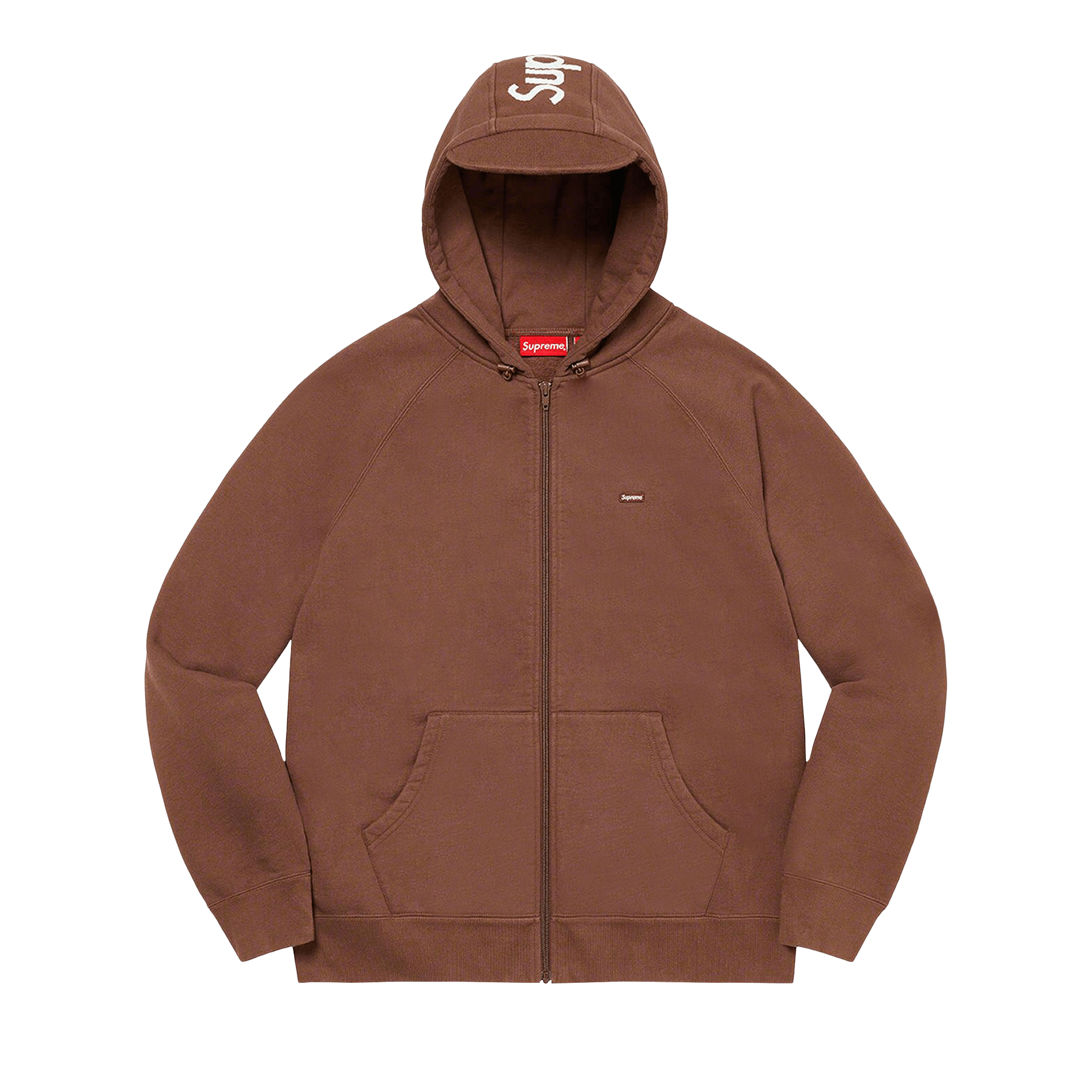 Supreme Brim Zip Up Hooded Sweatshirt 'Dark Brown'