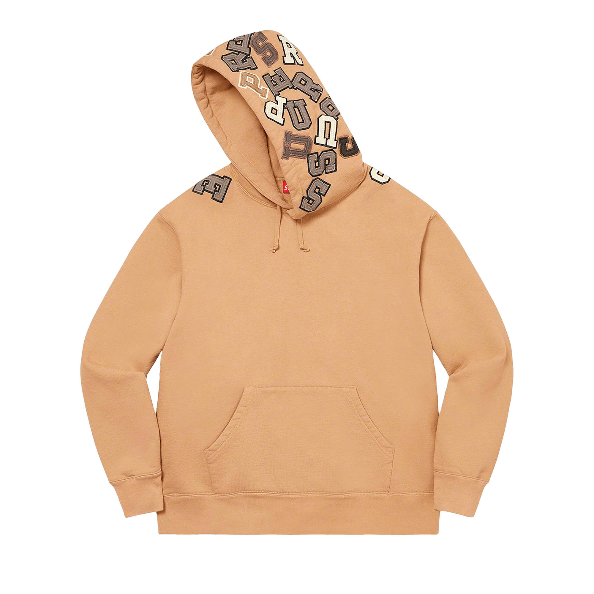 Supreme Scattered Appliqué Hooded Sweatshirt 'Dark Tan'