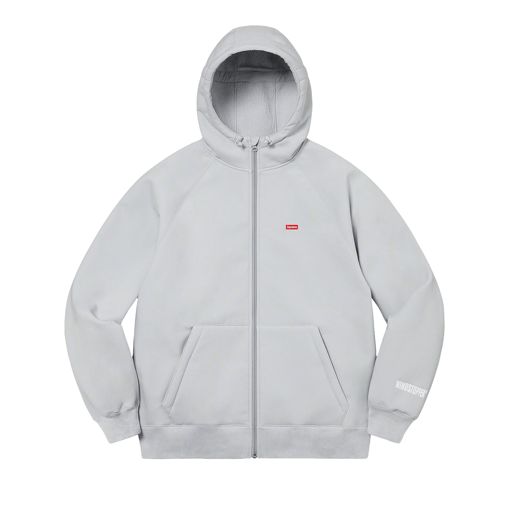 Supreme x WINDSTOPPER Zip Up Hooded Sweatshirt 'Light Grey'