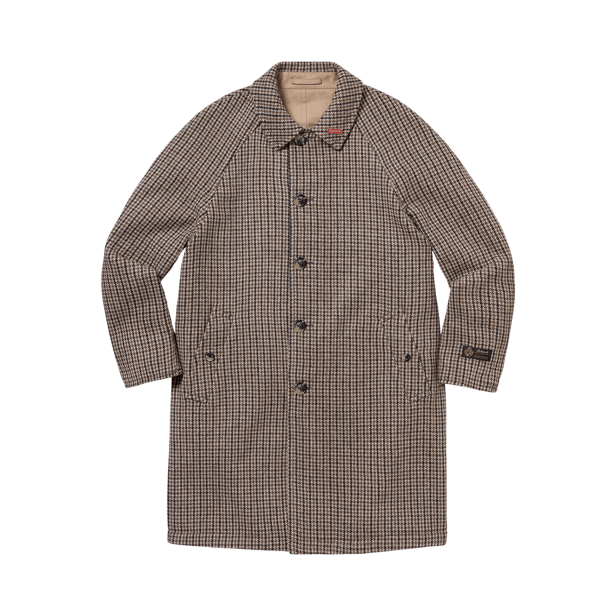 Supreme Reversible Houndstooth Overcoat 'Tan'