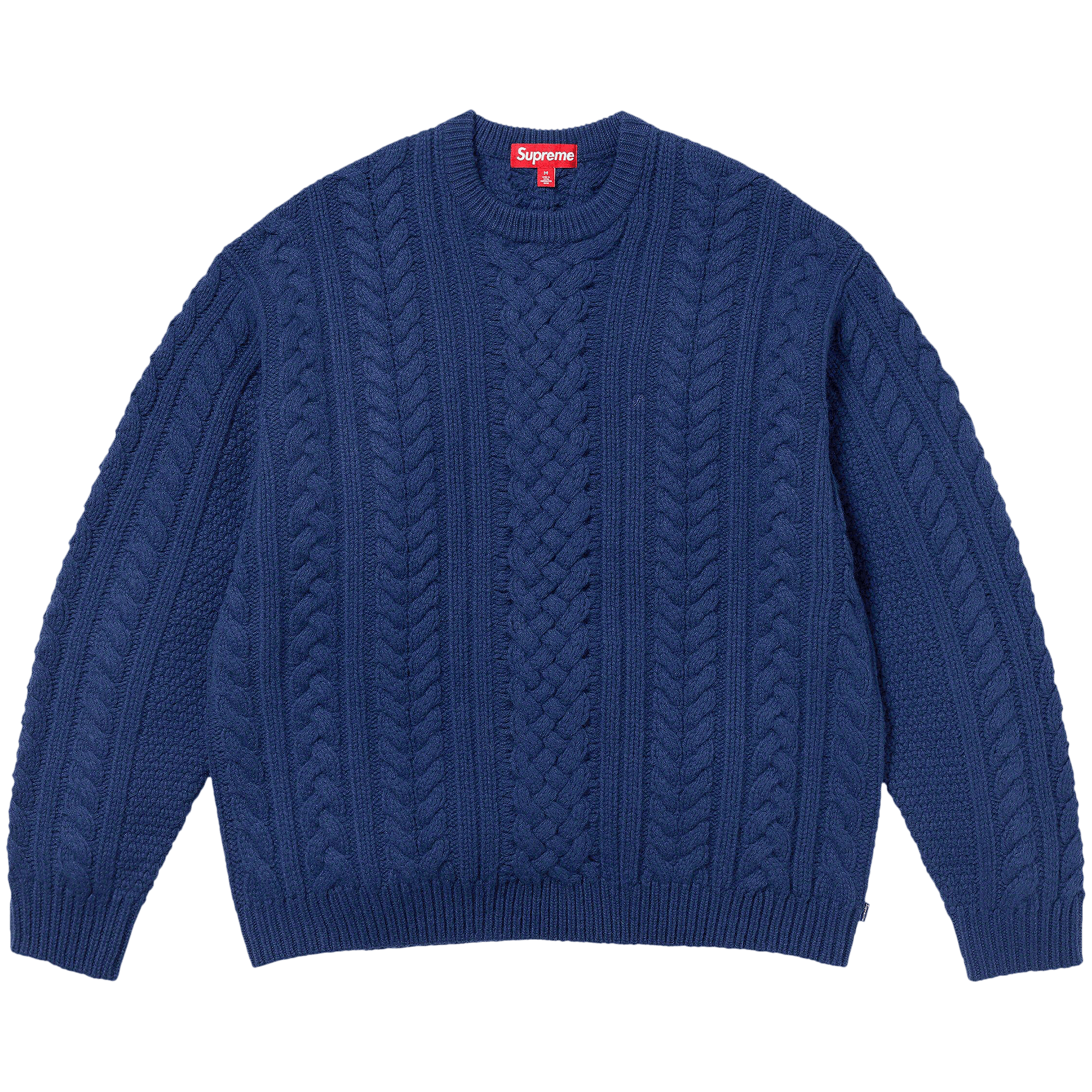 Supreme Appliqué Cable Knit Sweater 'Navy'